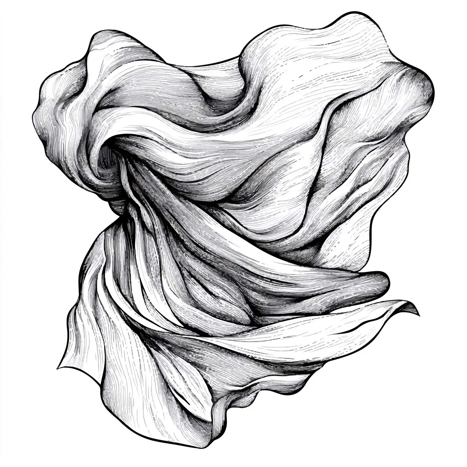 Wind and Cloth Cartoon Vector Illustration — free download from Dotvec