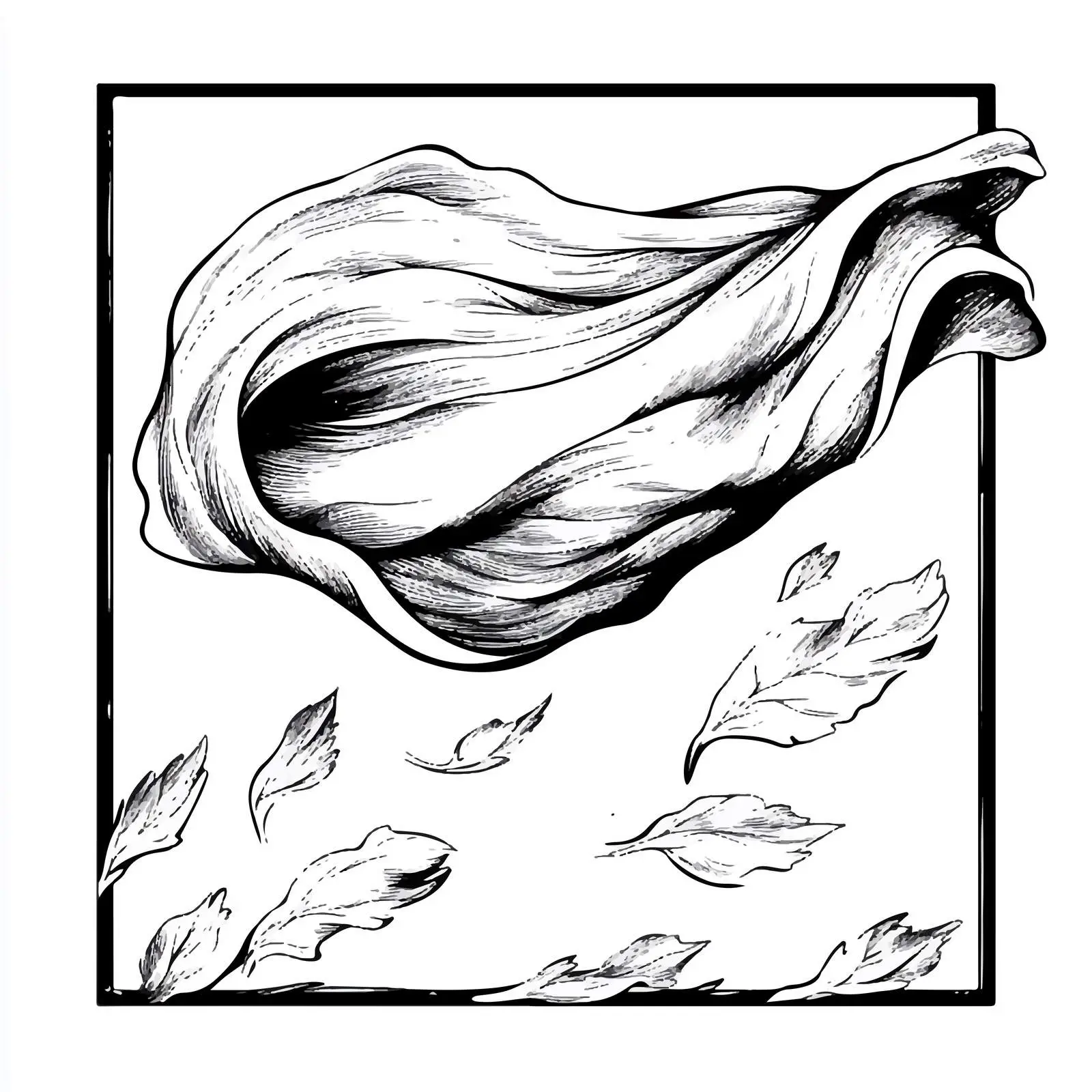 Wind and Cloth Cartoon Vector Illustration — free download from Dotvec