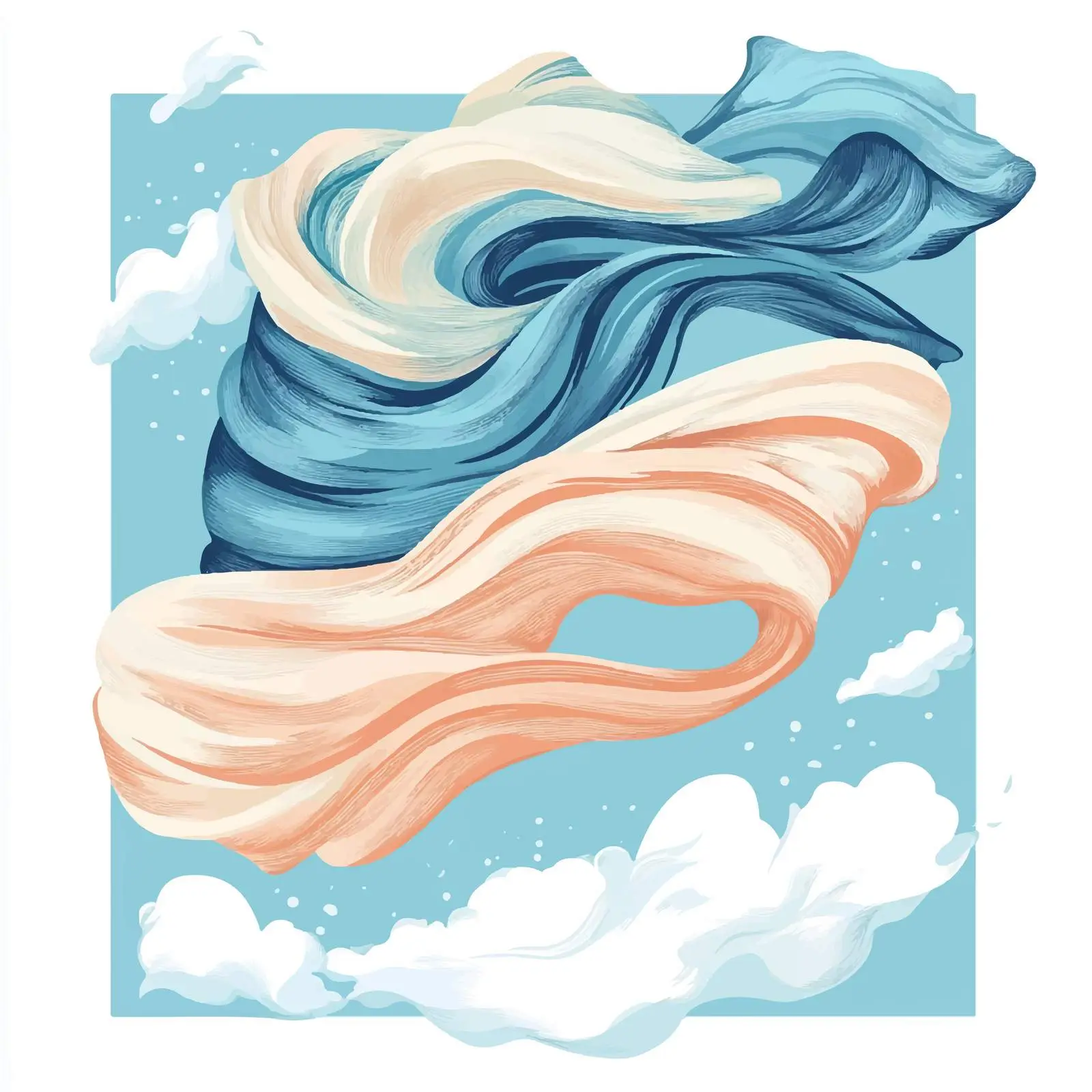 Hand-Drawn Wind and Cloth Vector Illustration — free download from Dotvec