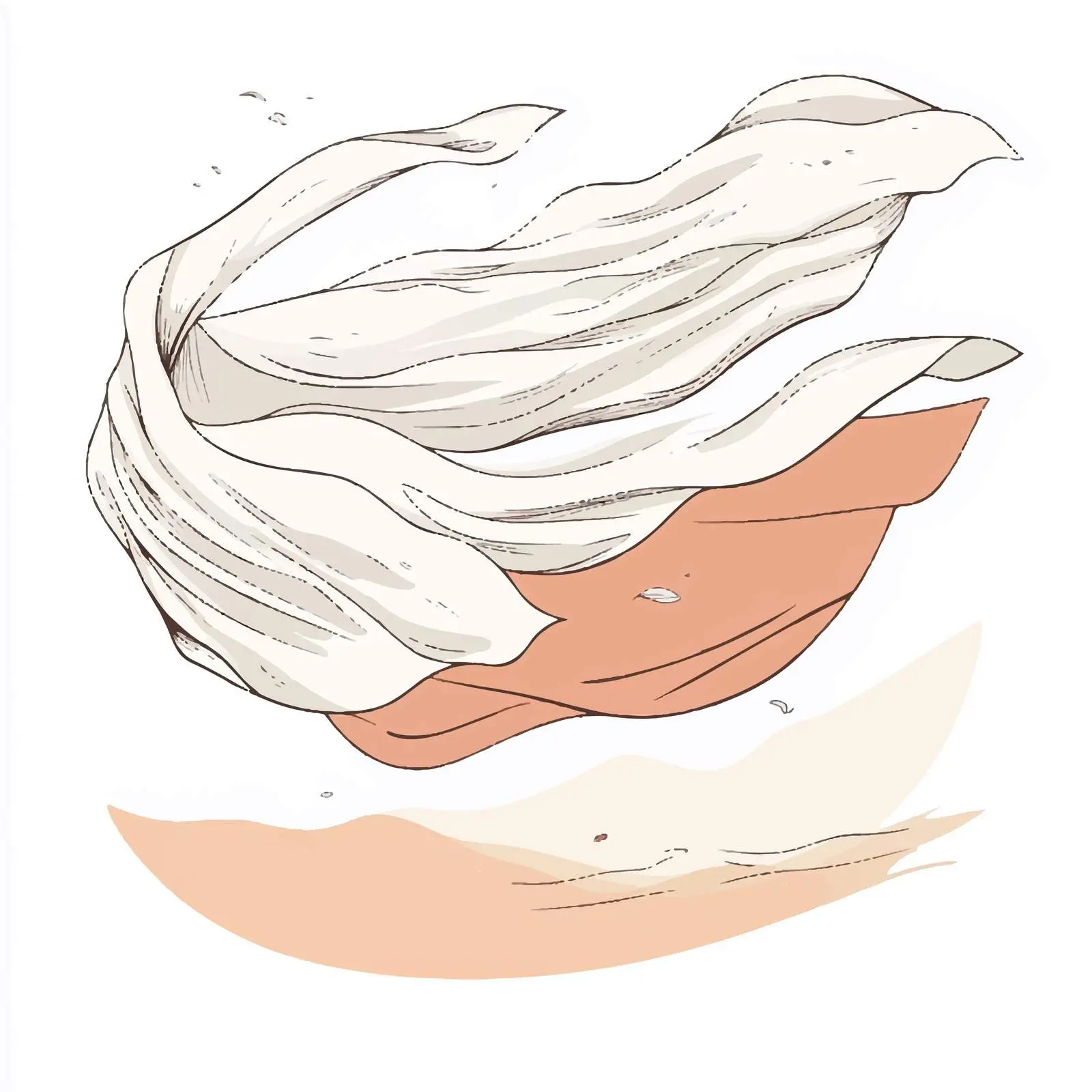 Hand Drawn Wind and Cloth Vector Illustration — free download from Dotvec