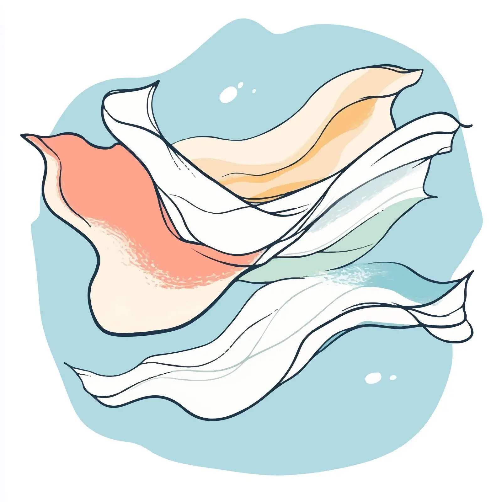 Wind and Cloth Cartoon Vector Illustration — free download from Dotvec