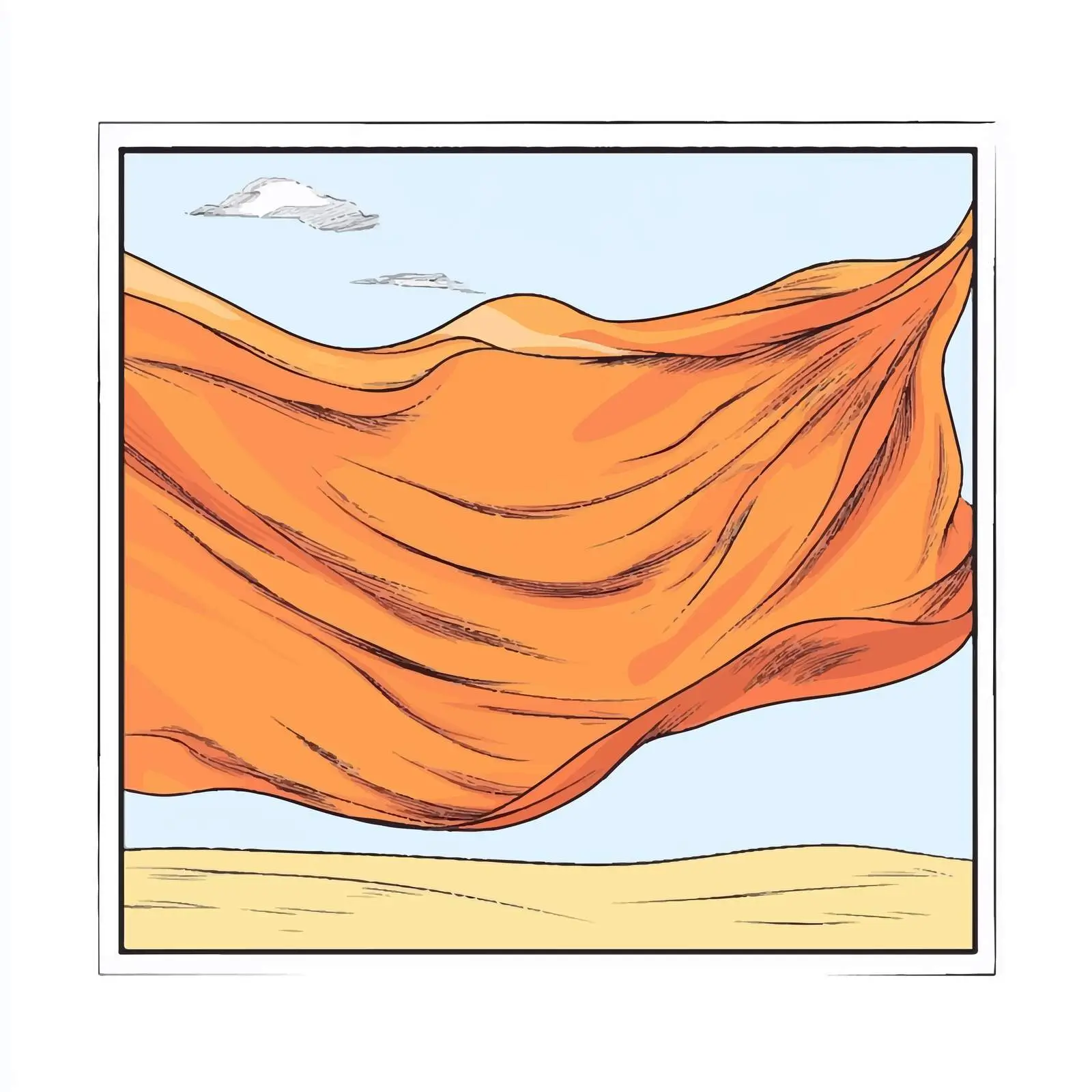 Hand-Drawn Wind and Cloth Cartoon Vector — free download from Dotvec