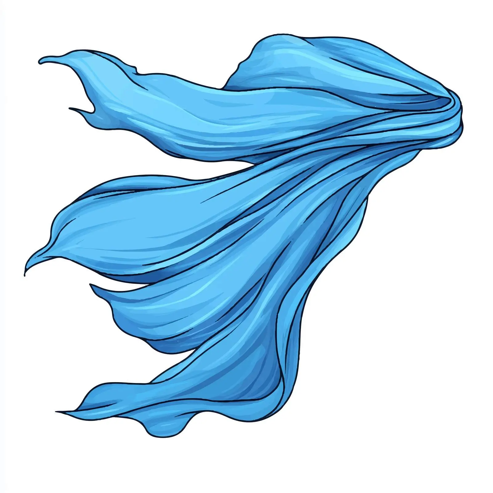 Hand-Drawn Wind and Cloth Cartoon Vector Illustration — free download from Dotvec