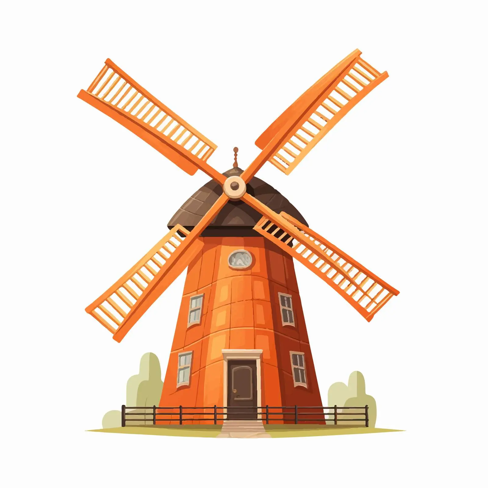 Isolated Windmill Vector Illustration on White Background — free download from Dotvec