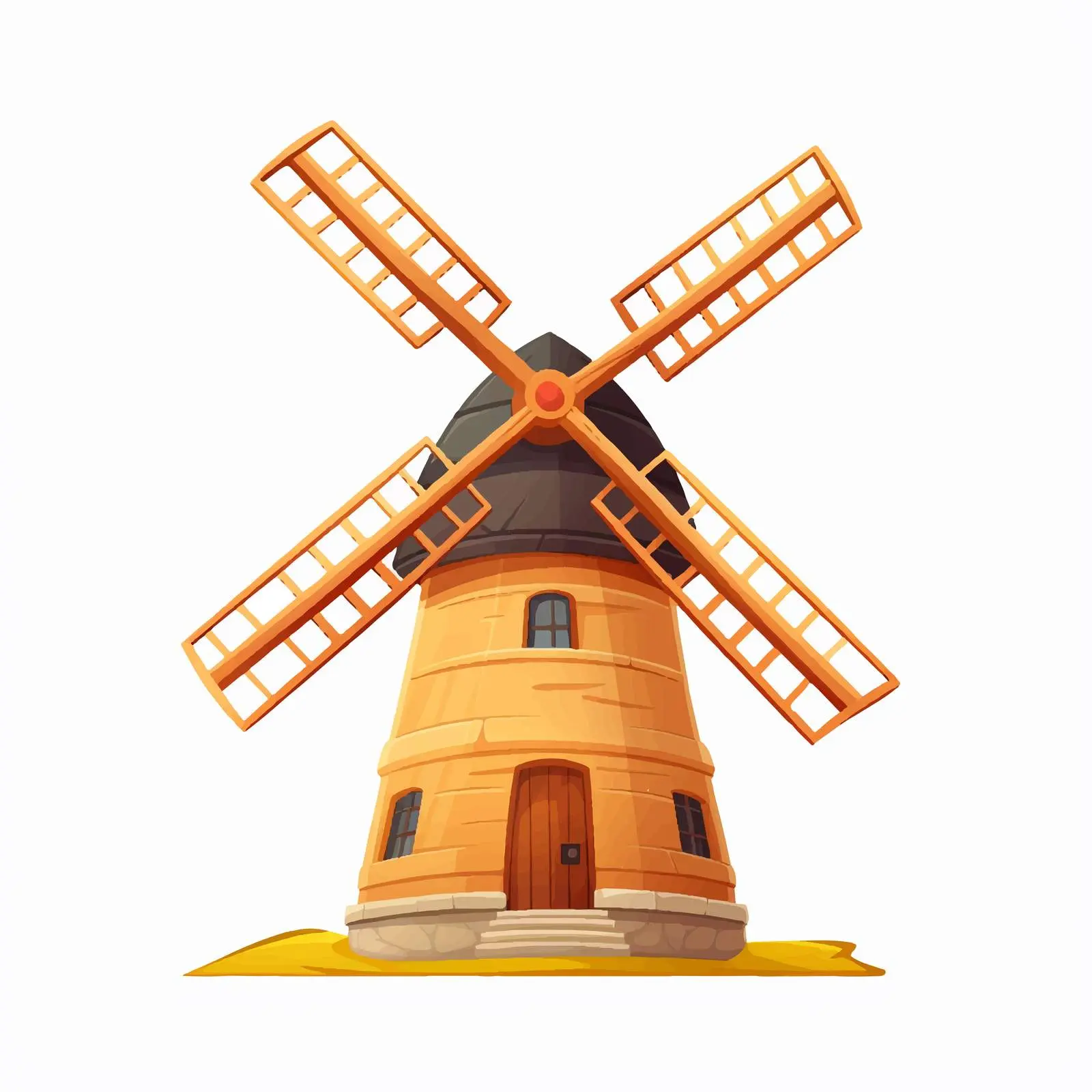 Isolated Windmill Vector Illustration on White Background — free download from Dotvec