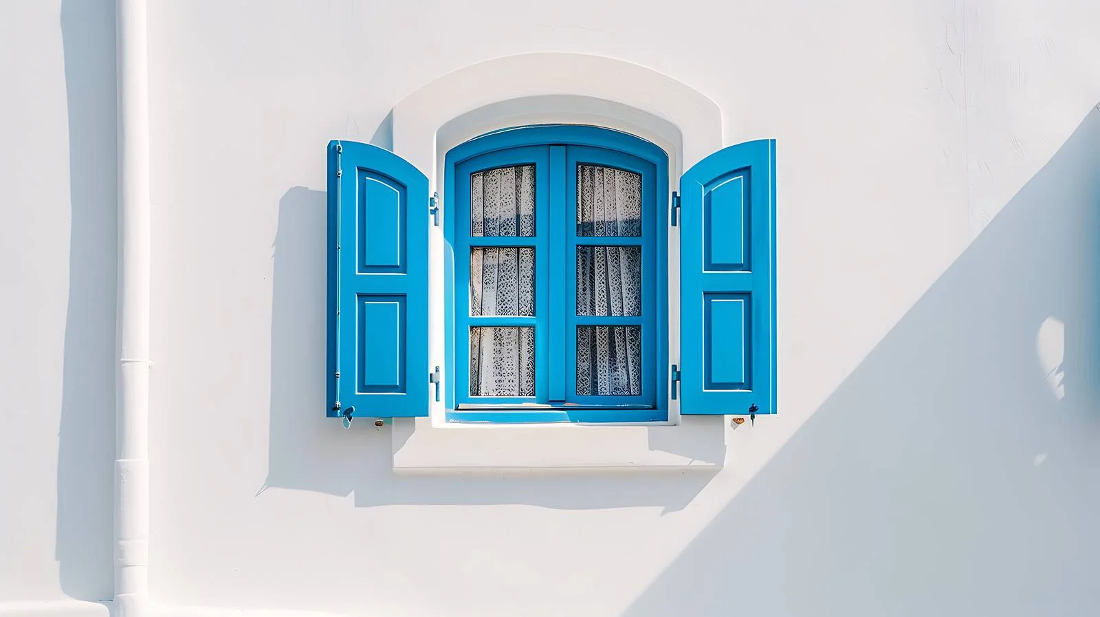 Mediterranean White House Window View — free download from Dotvec