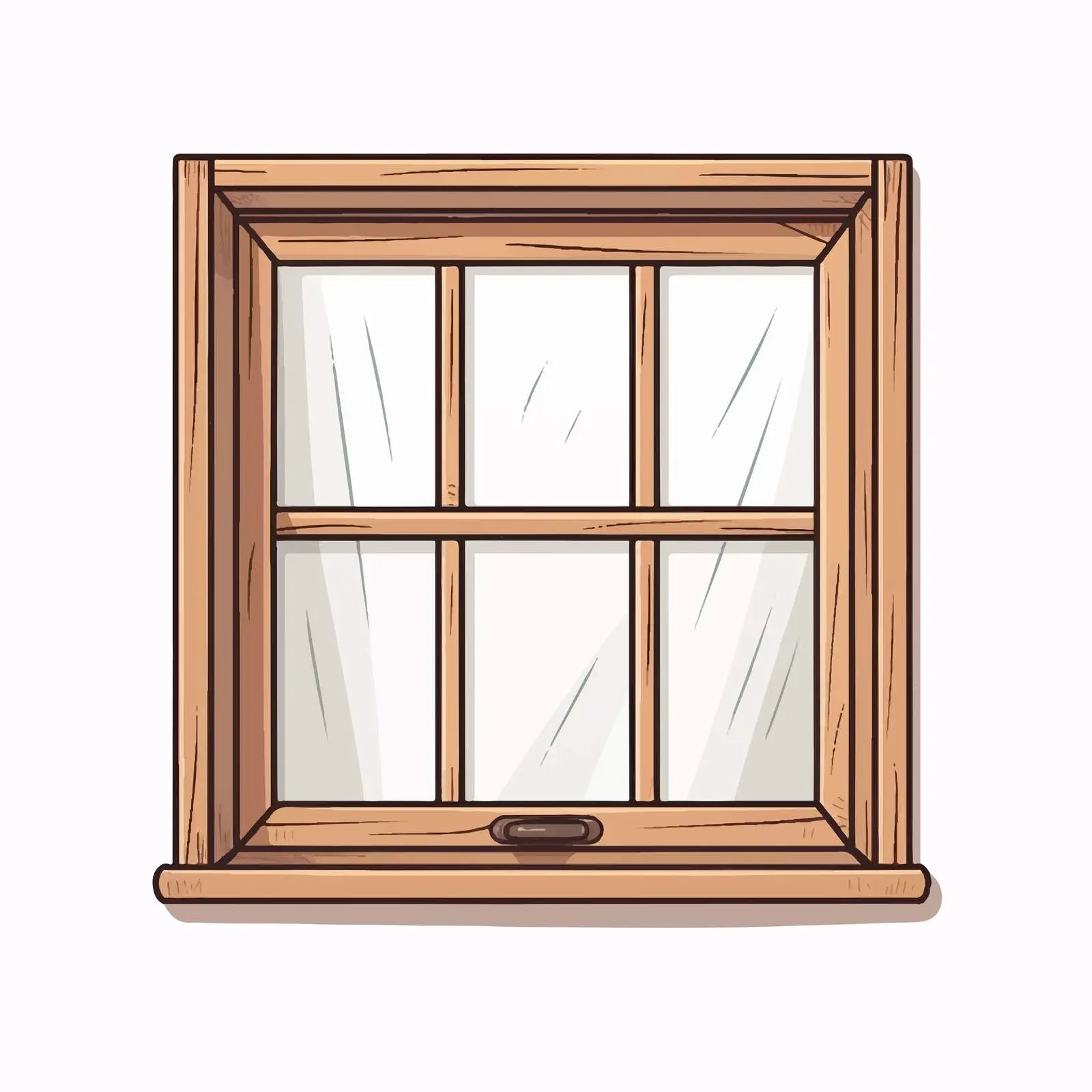Cartoon Window Line Vector Illustration — free download from Dotvec