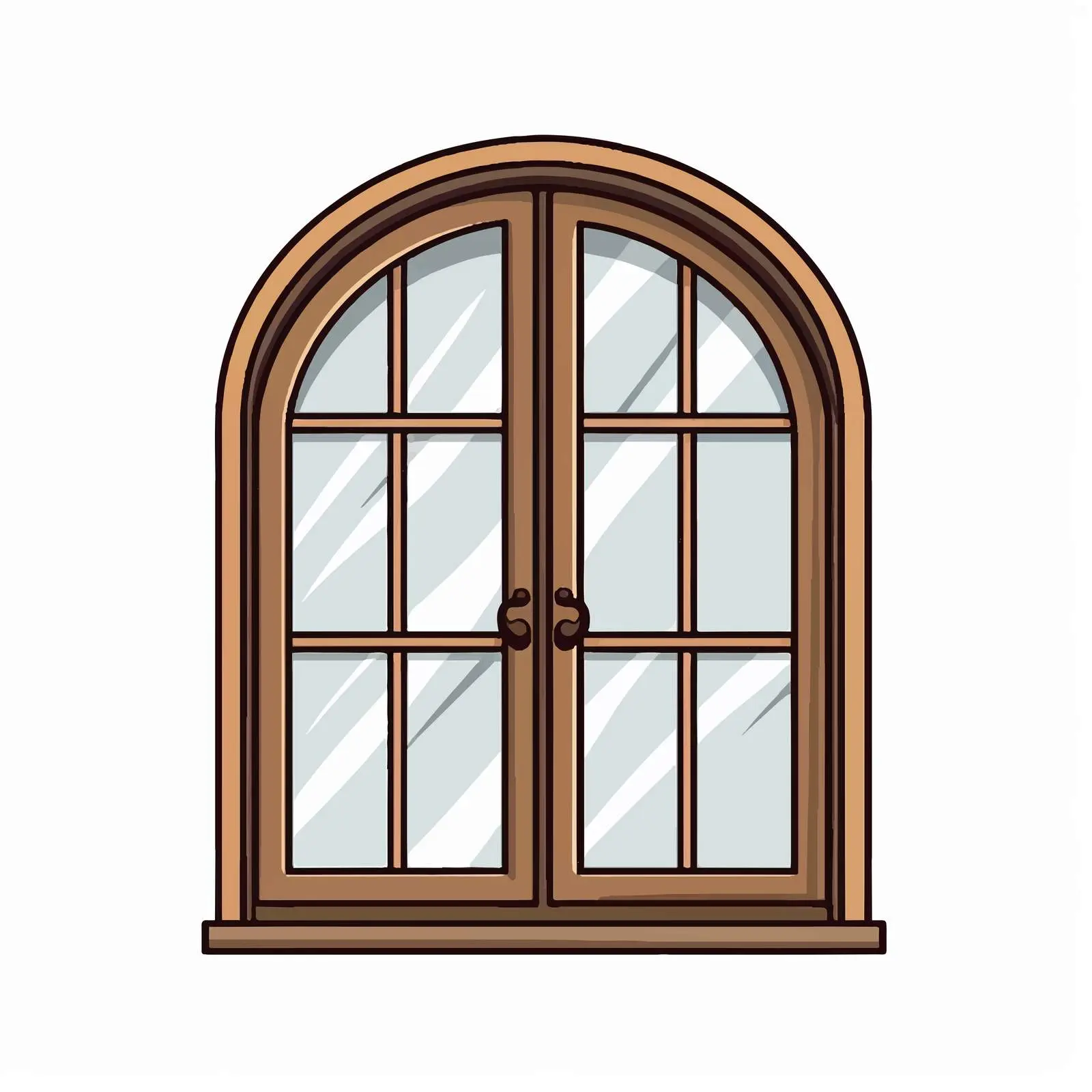Cartoon Window Line Vector Illustration — free download from Dotvec
