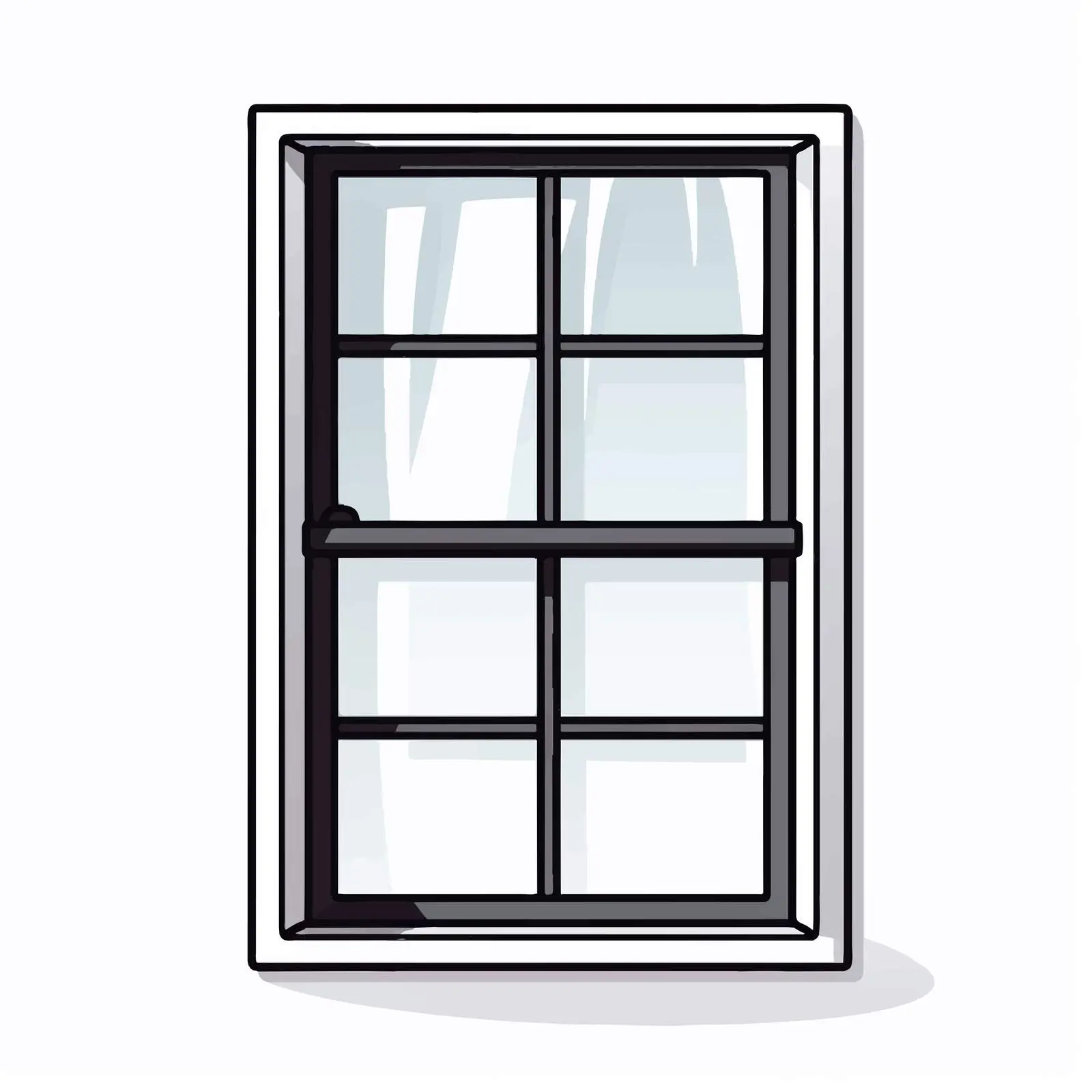 Window Line Vector Illustration on White Background — free download from Dotvec