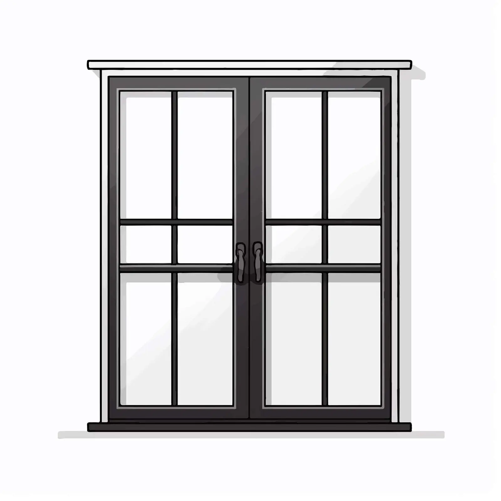 Window Line Vector Illustration on White Background — free download from Dotvec