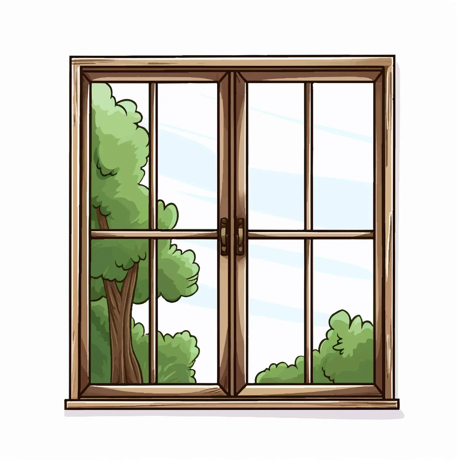 Window Sketch Vector Illustration on White Background — free download from Dotvec