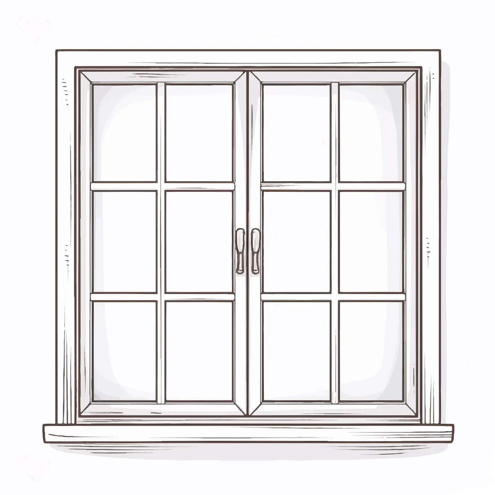 Window Sketch Vector Illustration on White Background — free download from Dotvec