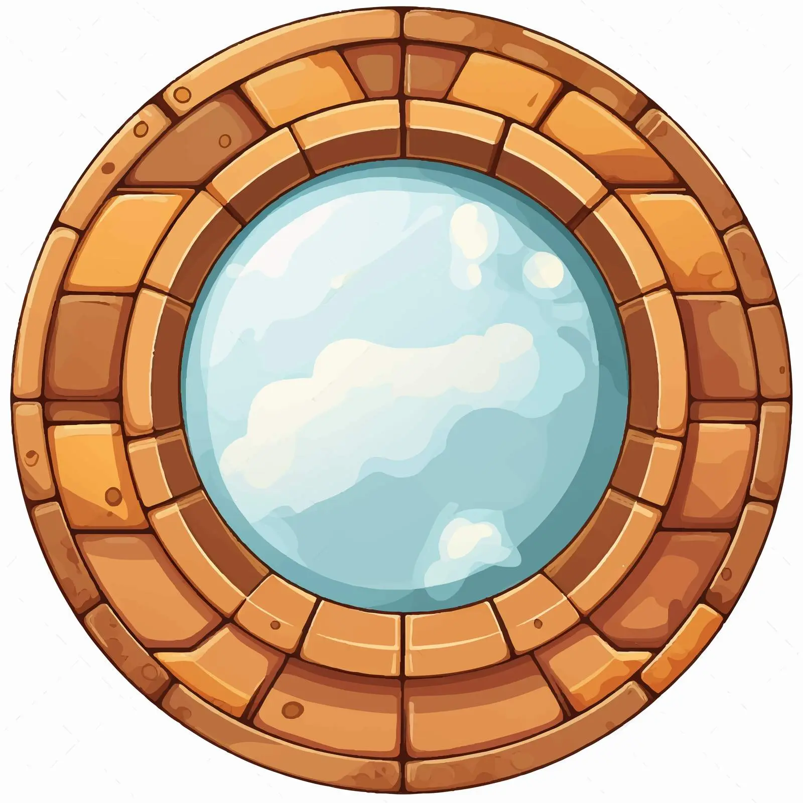 Round Brick Border Window Illustration Vector — free download from Dotvec