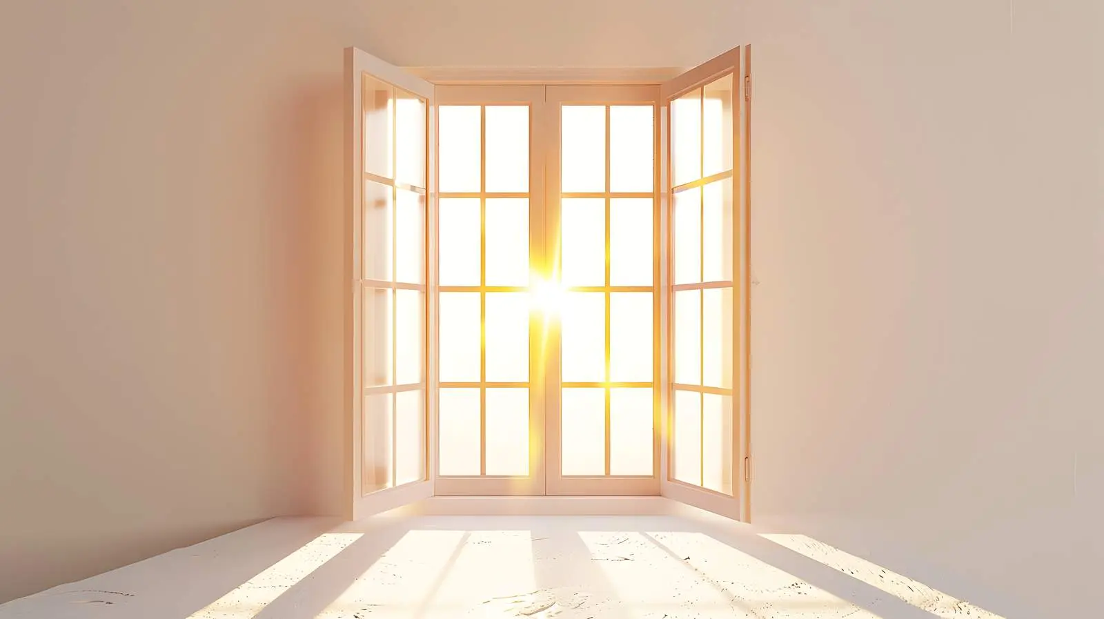 Isolated Window with Warm Sunlight Reflections — free download from Dotvec