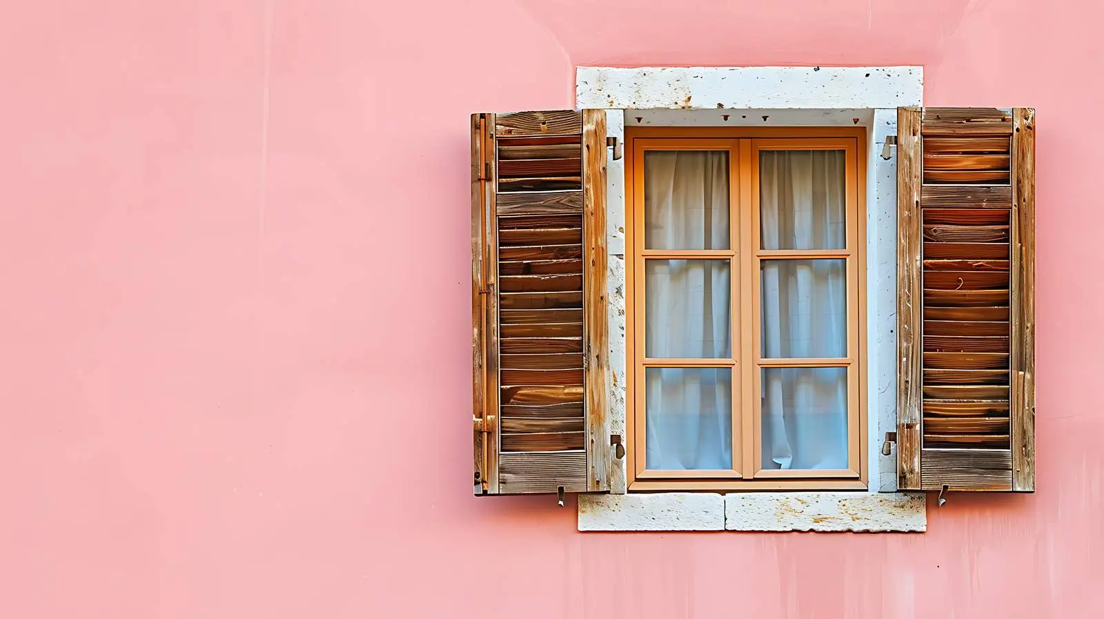 Traditional Window with Wooden Shutters — free download from Dotvec