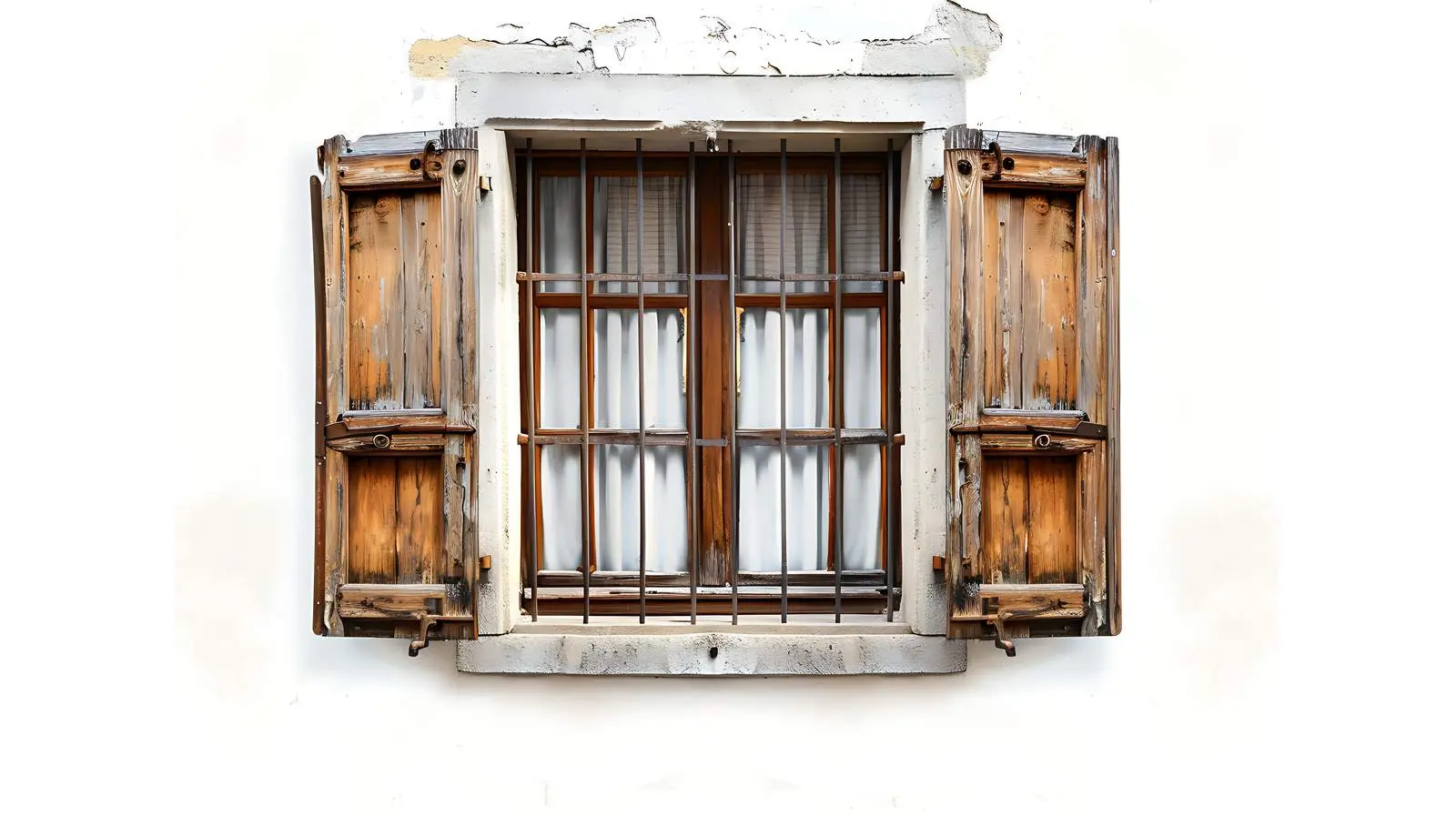 Charming Window with Wooden Shutters in Soft Pink – free inviting space image from Dotvec