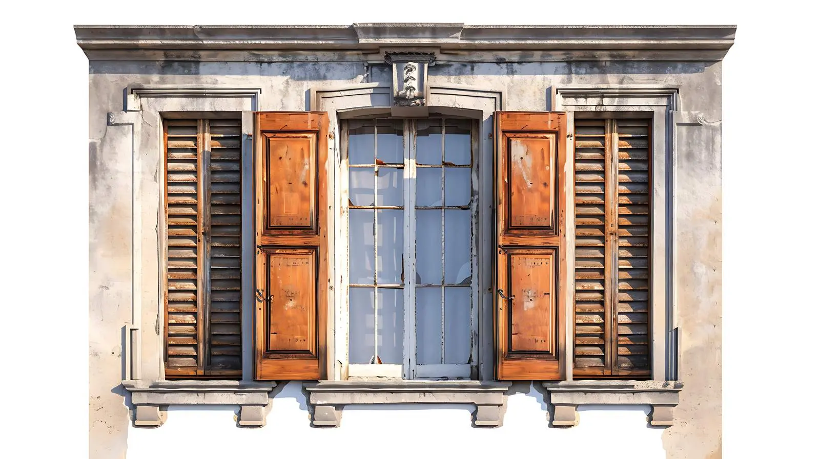 Wooden Shuttered Window in Soft Pink Hue — free download from Dotvec