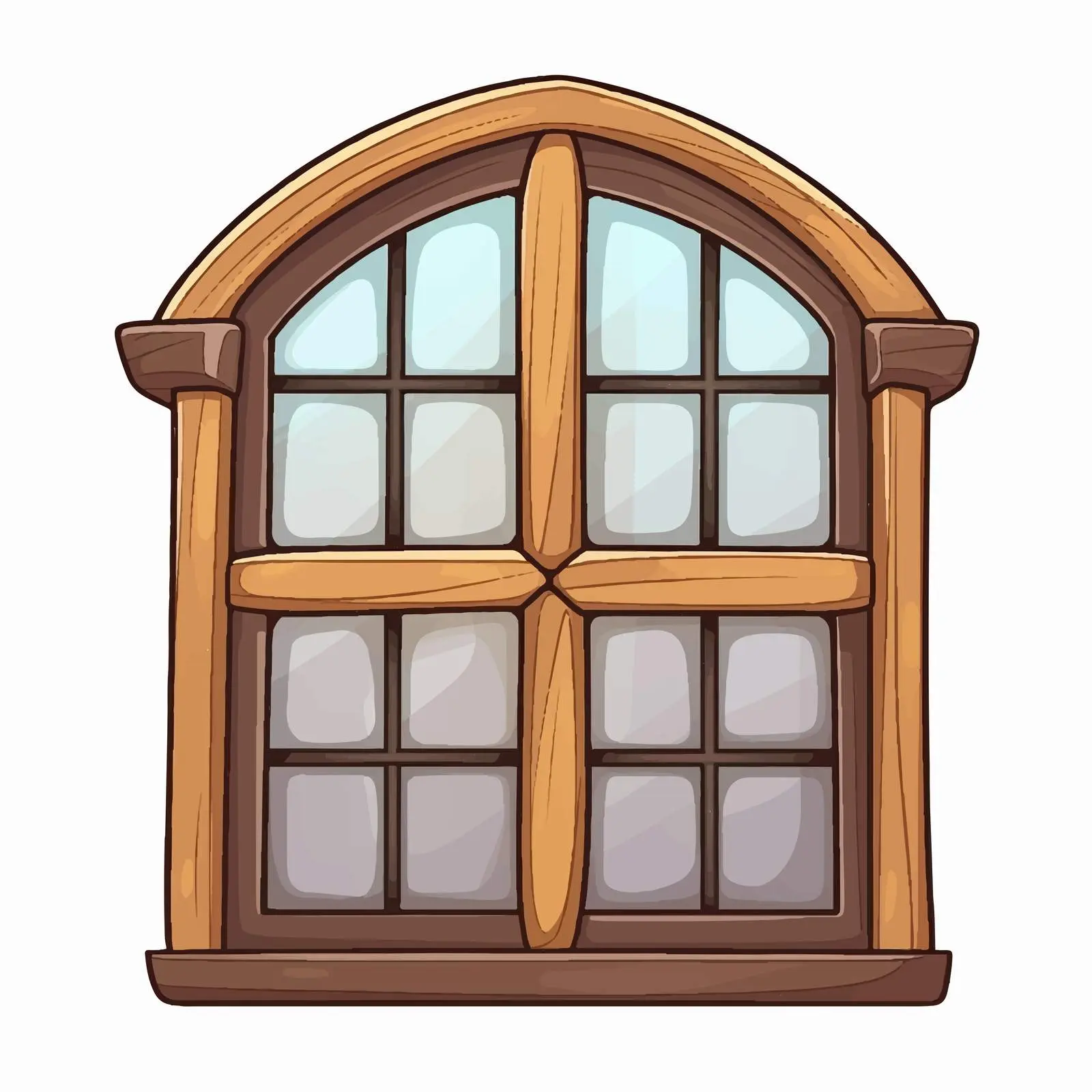 Cartoon Glass Window Icon for House Vector — free download from Dotvec