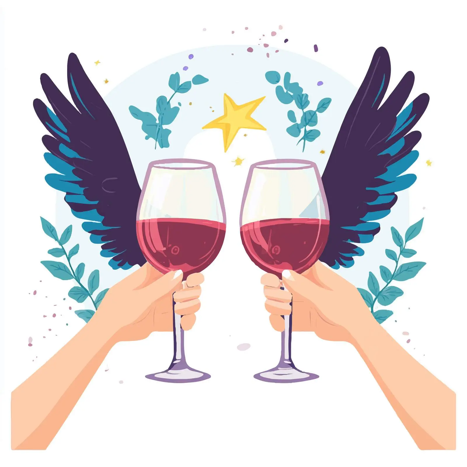 Wine Day Cheers Celebration Vector Design — free download from Dotvec