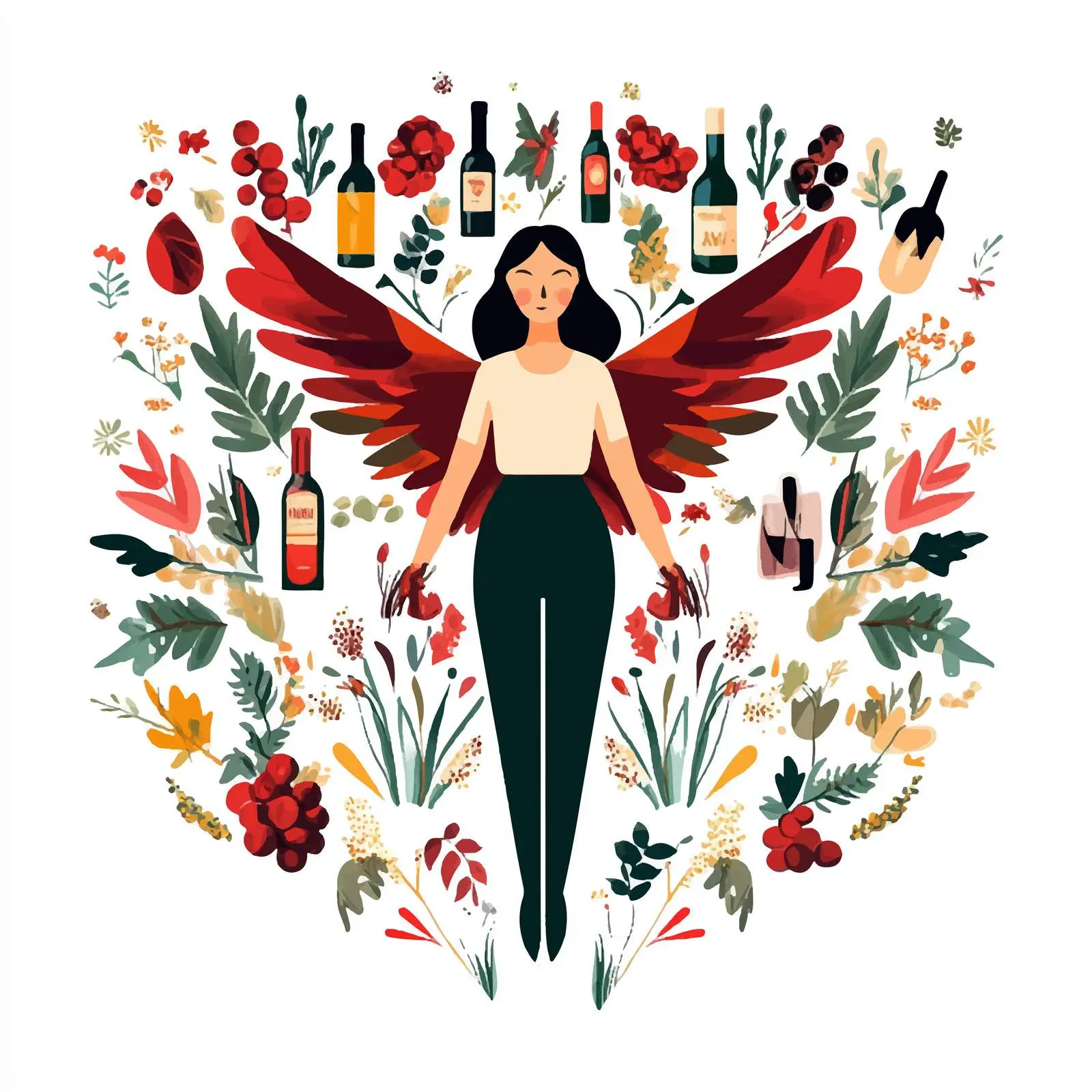 Wine Day Vector Design Centered Composition — free download from Dotvec