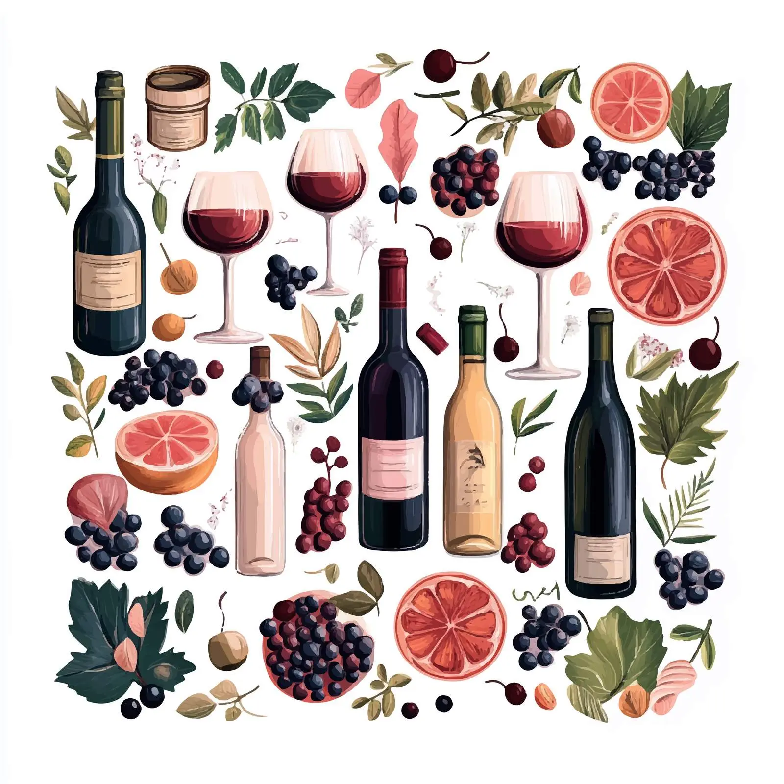 Wine Day Isolated Design with Centered Composition – free fermentation image from Dotvec