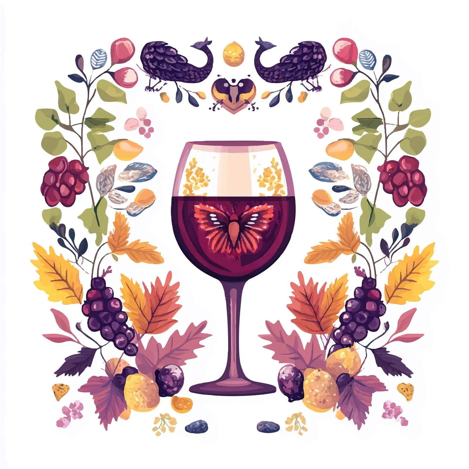 Wine Day Isolated Design with Centered Composition — free download from Dotvec