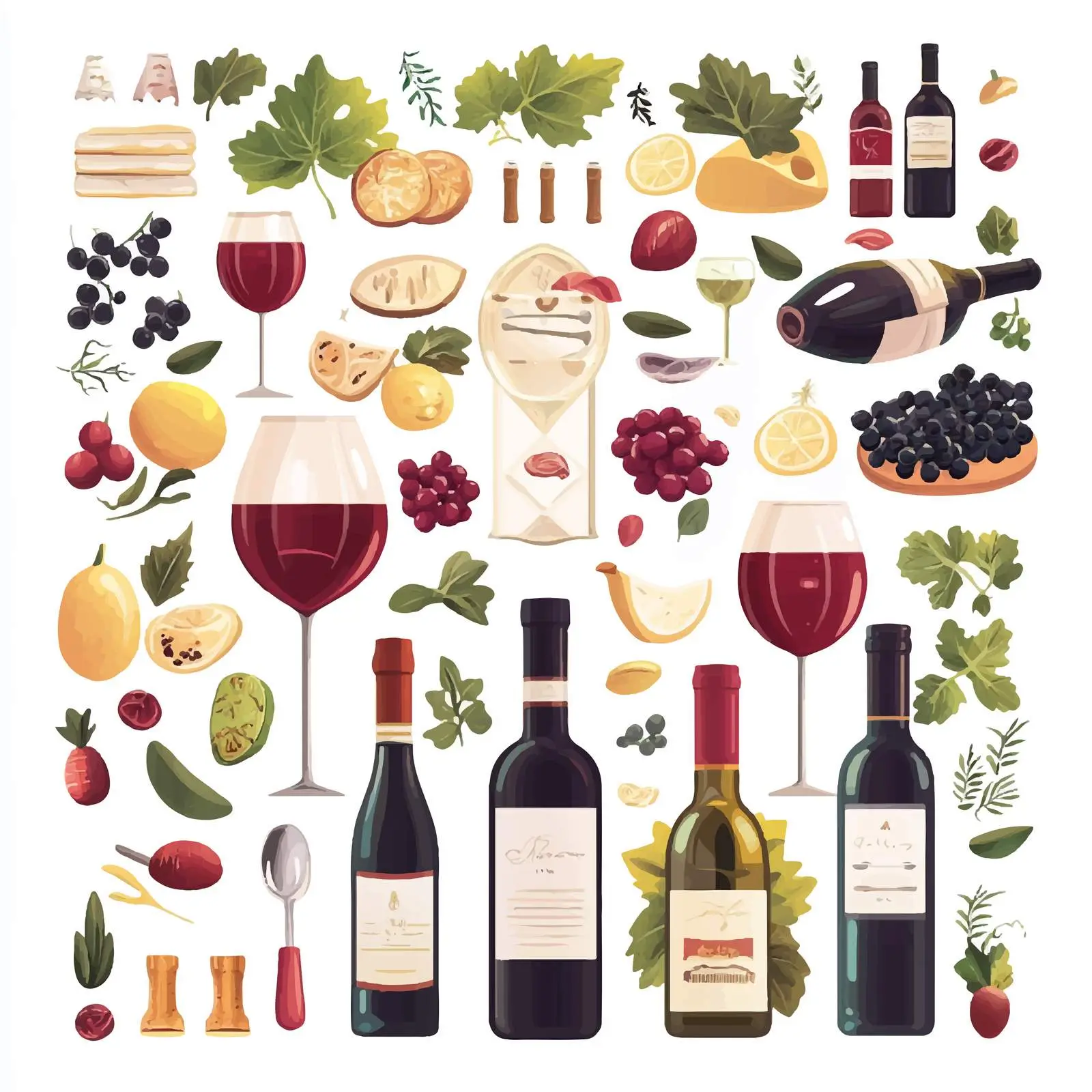 Isolated Wide Angle Wine Day Vector Illustration — free download from Dotvec