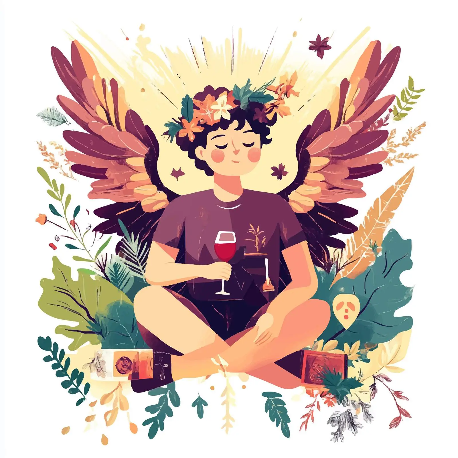 Wine Day Celebration with Elegant Party Arrangement — free download from Dotvec