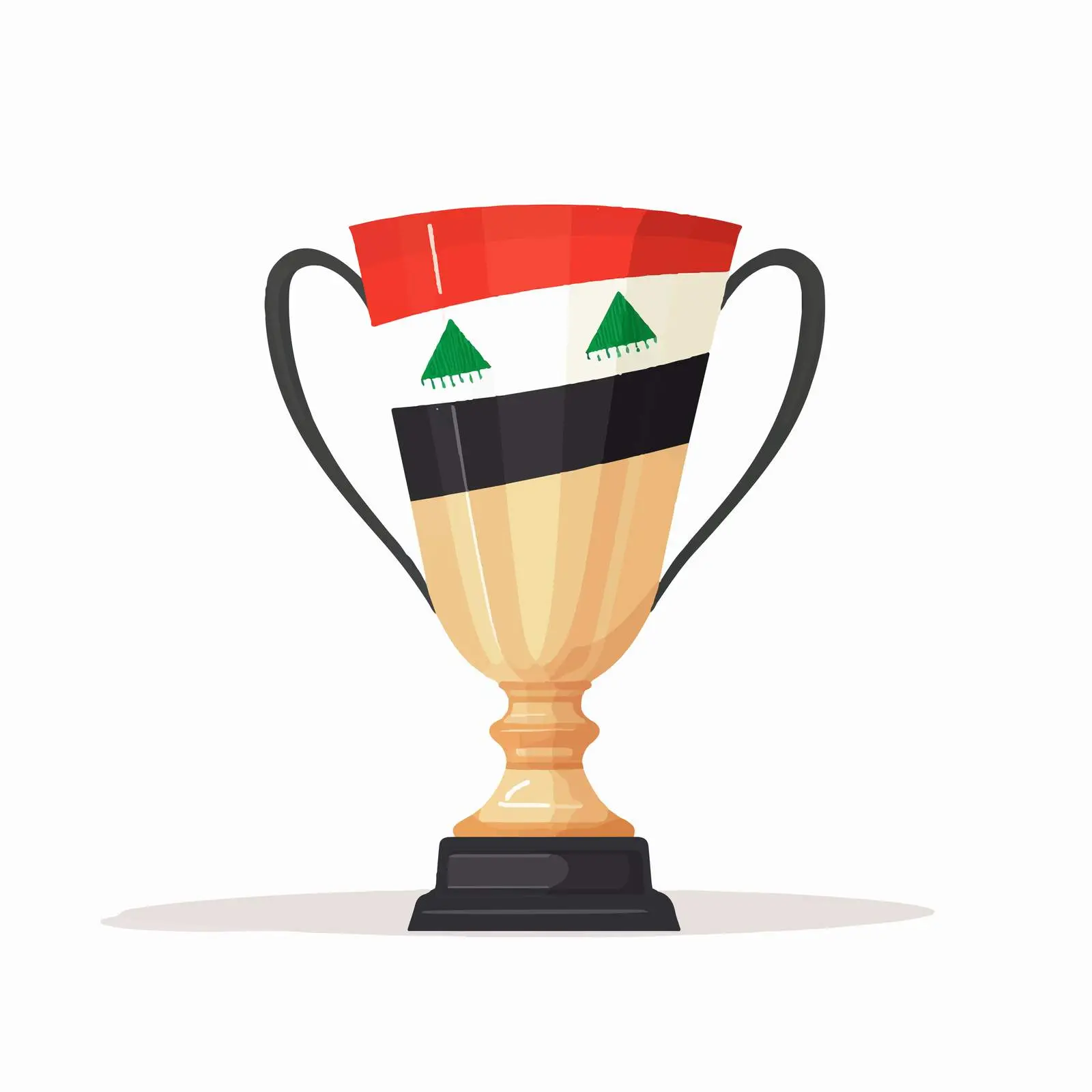 Iraq National Flag Winner Cup Silhouette Vector – free champion image from Dotvec