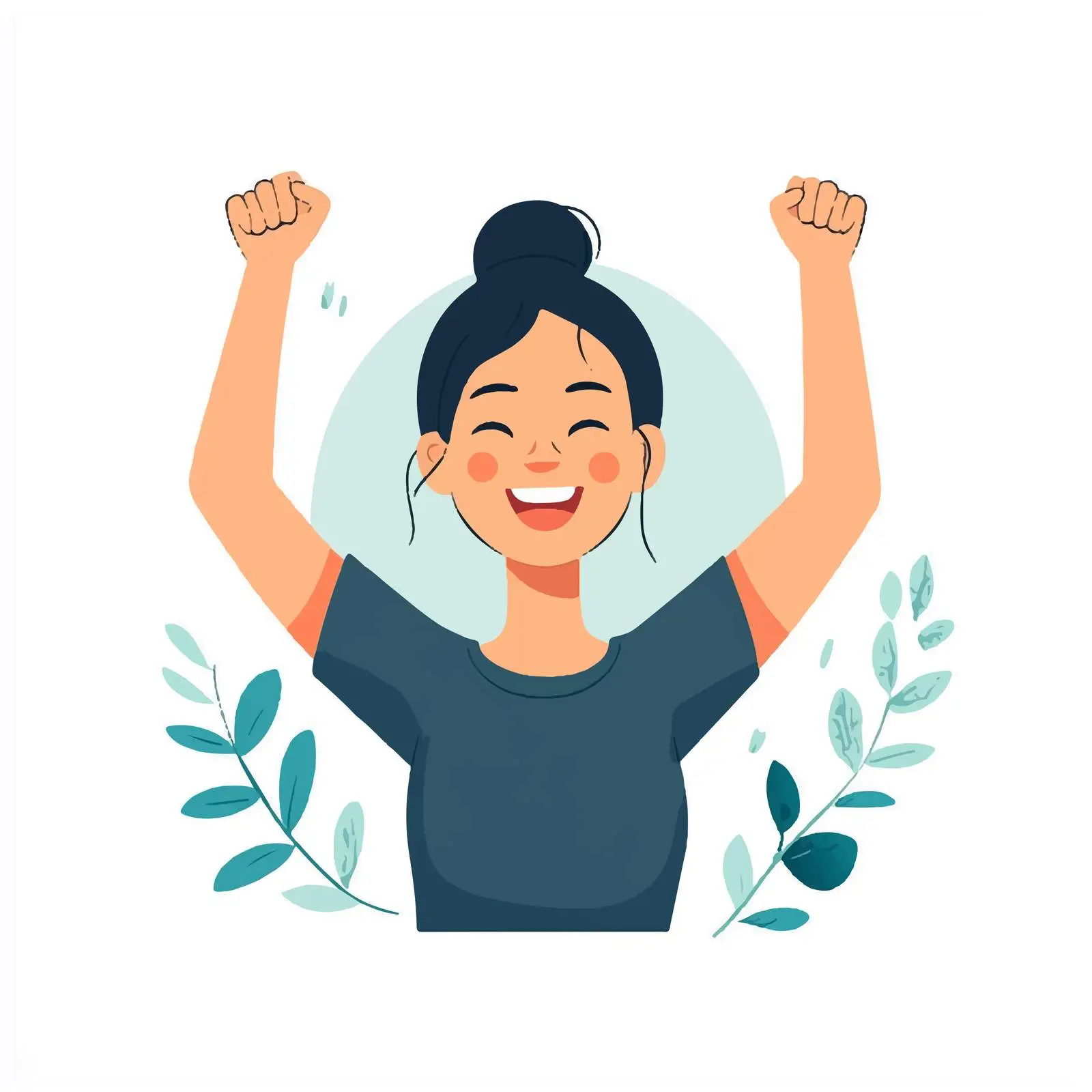 Confident Woman Celebrating Positivity and Success — free download from Dotvec
