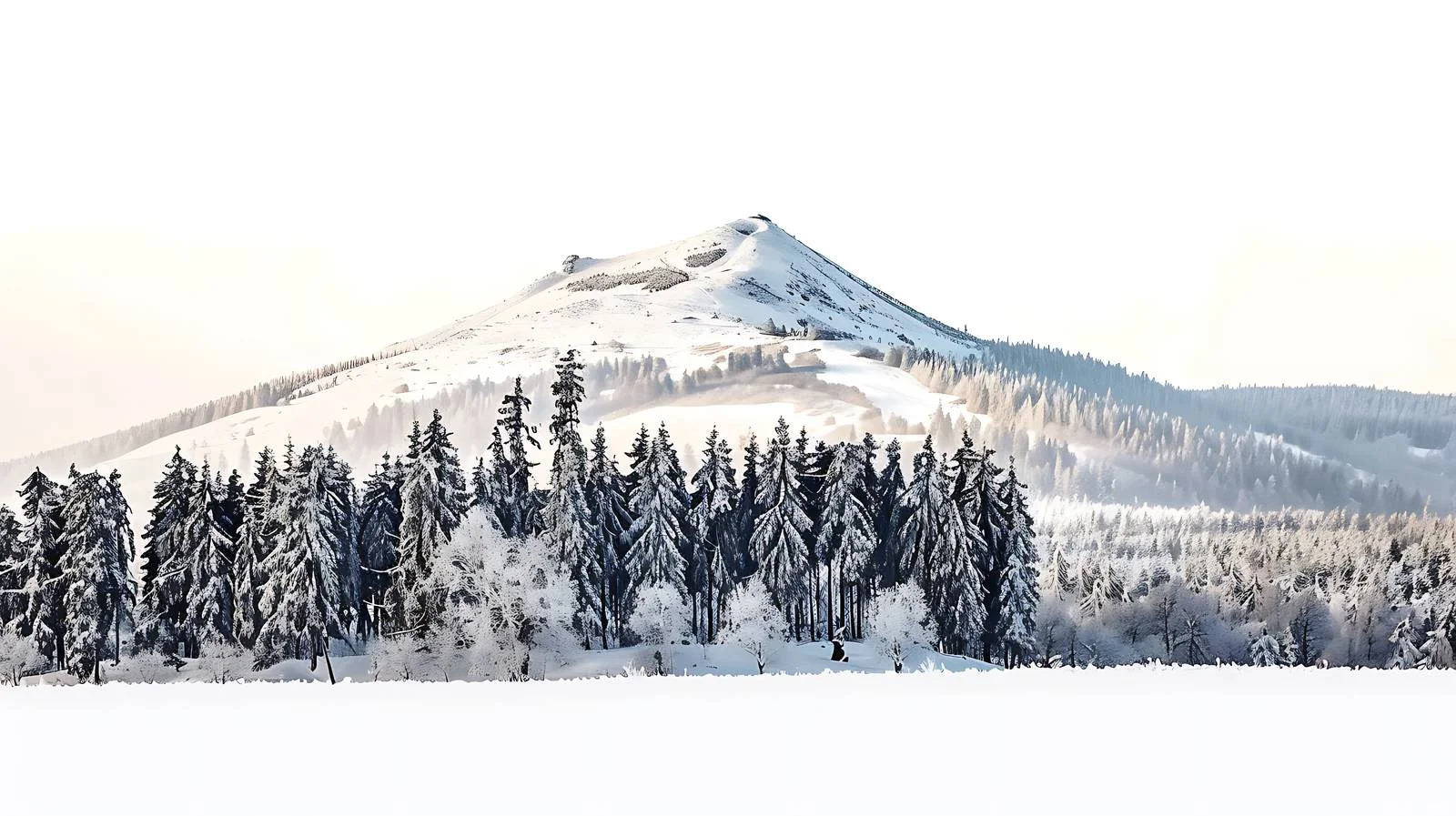 Snowy Sniezka Mountain in Poland View — free download from Dotvec