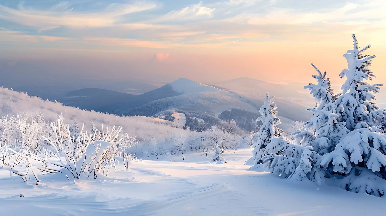 Snowy Sniezka Mountain in Poland — free download from Dotvec