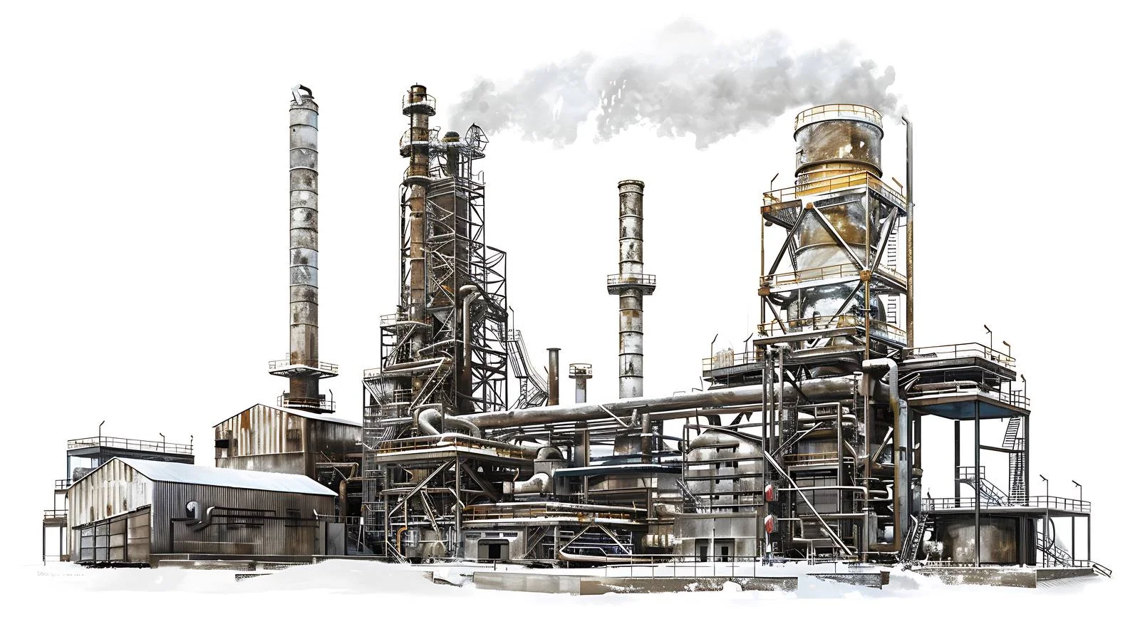 Industrial Winter Night Scene — free download from Dotvec