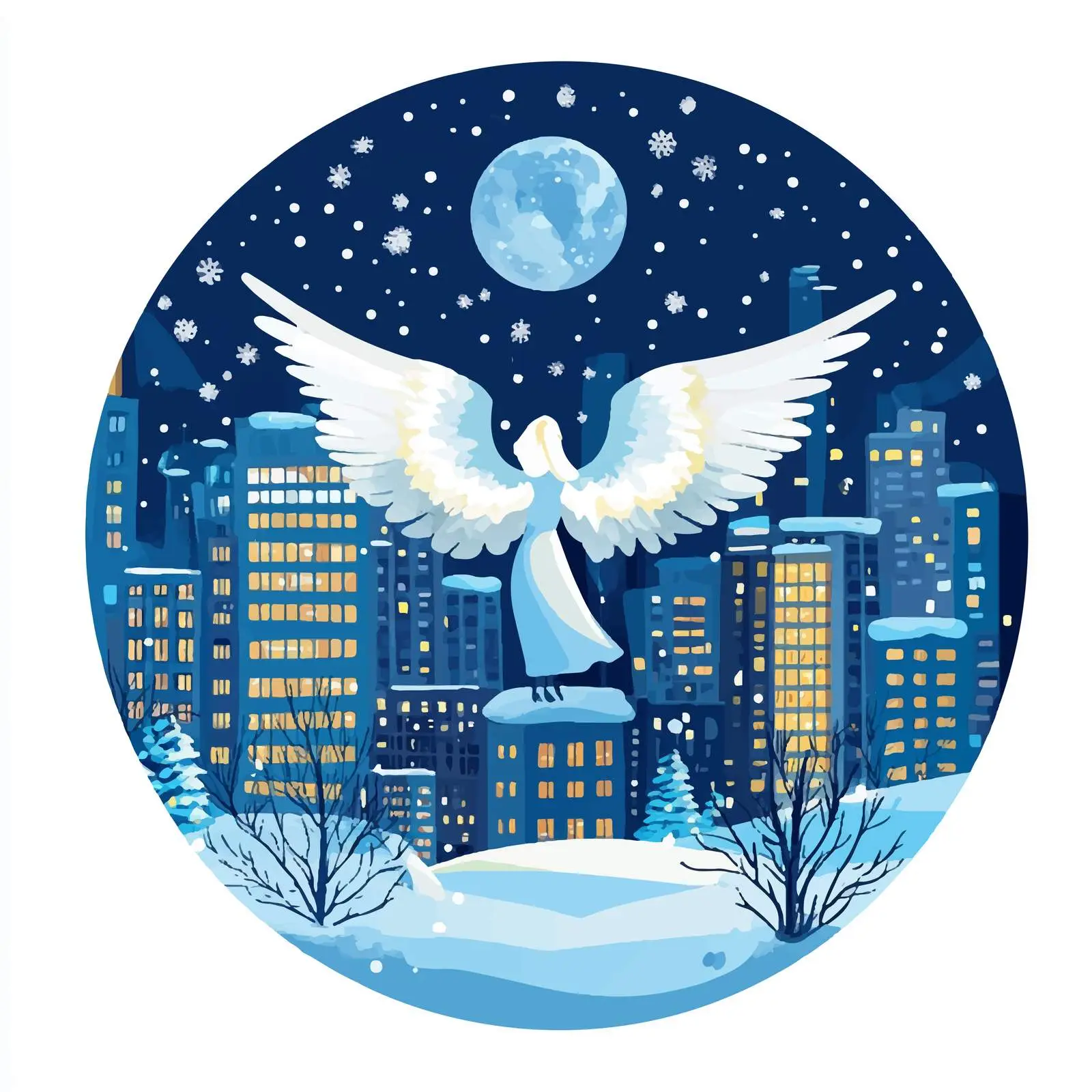 Winter Night in the City — free download from Dotvec