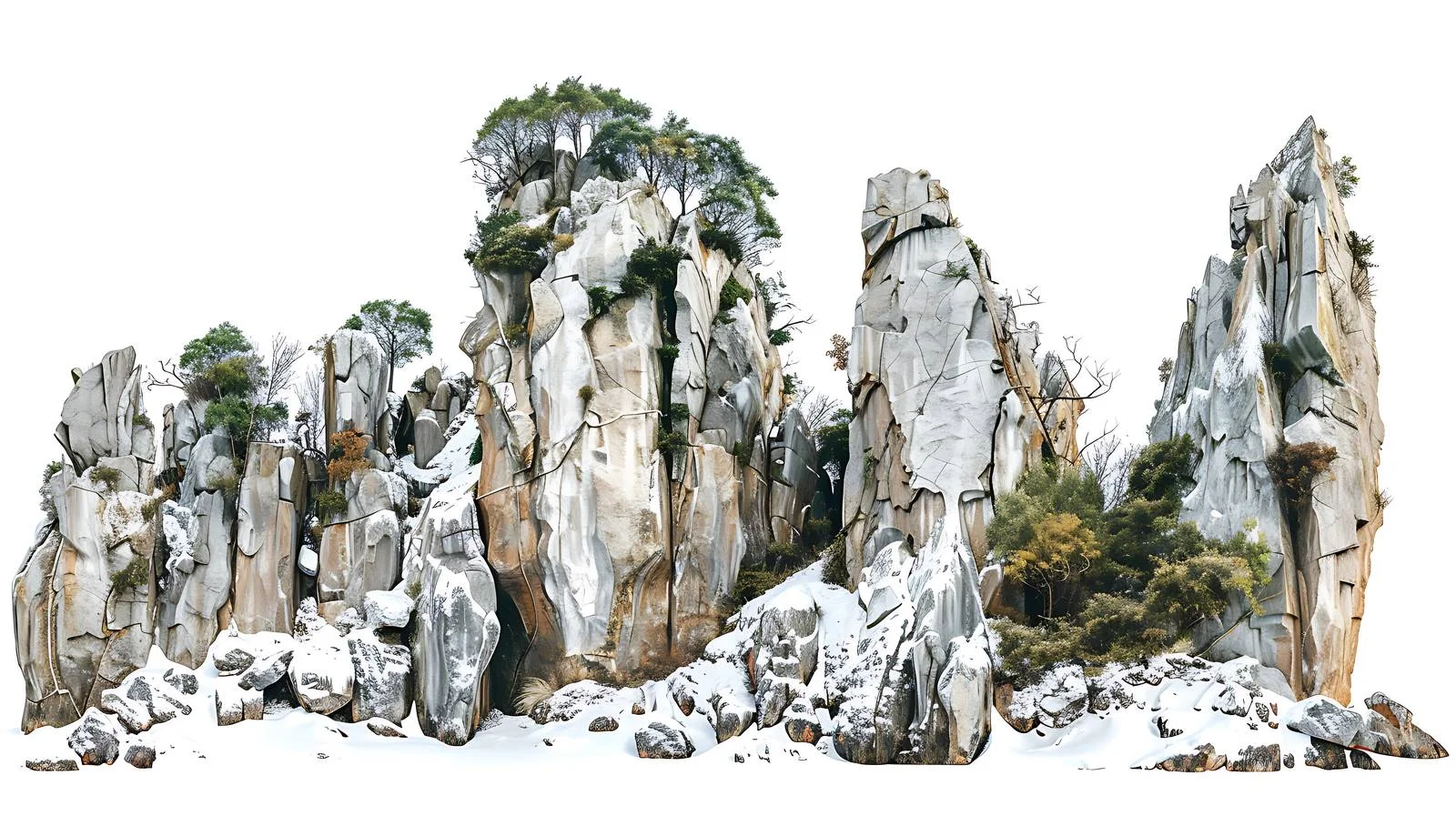 Tranquil Winter View of Dabie Mountain — free download from Dotvec