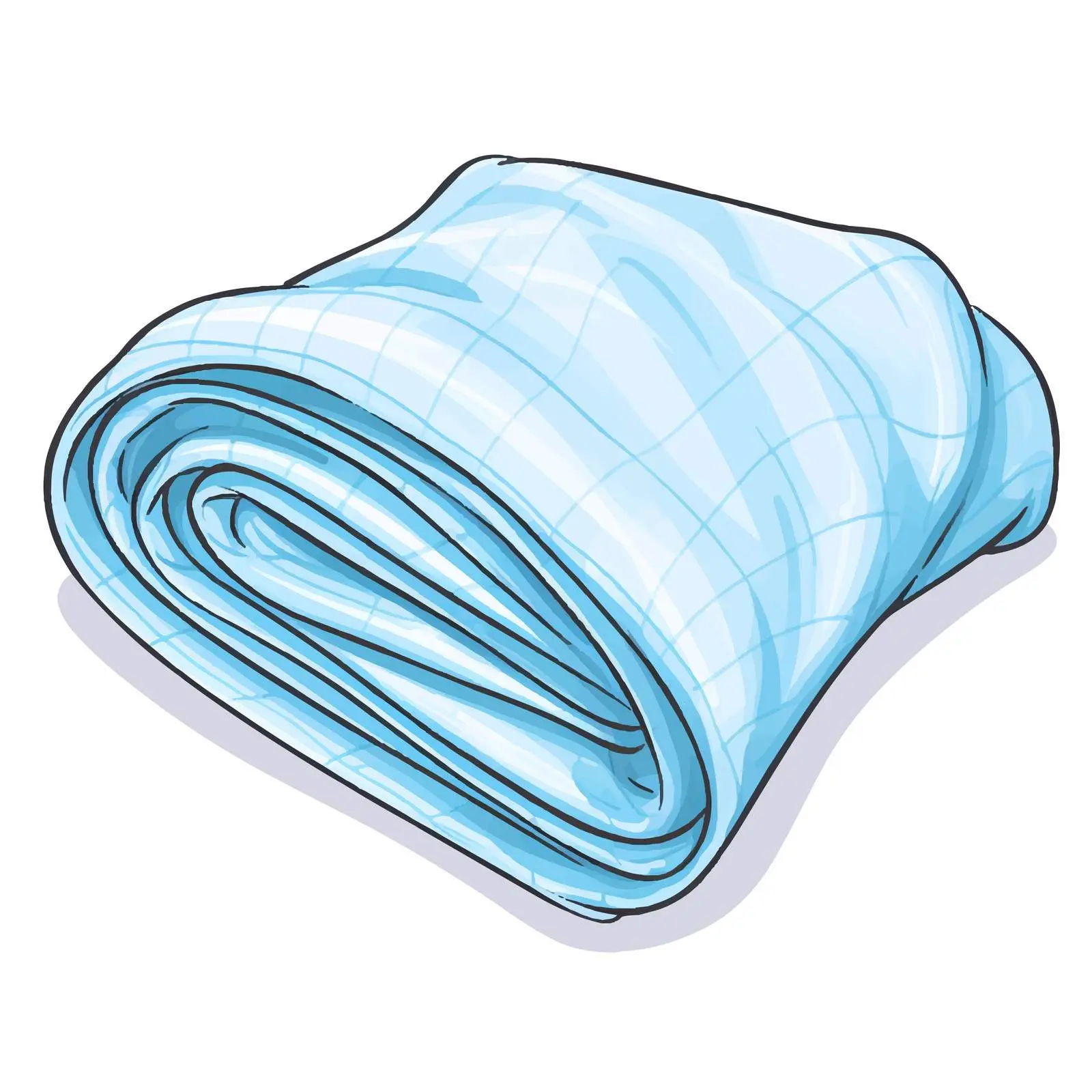 Wiping Cloth Vector Illustration on White Background — free download from Dotvec