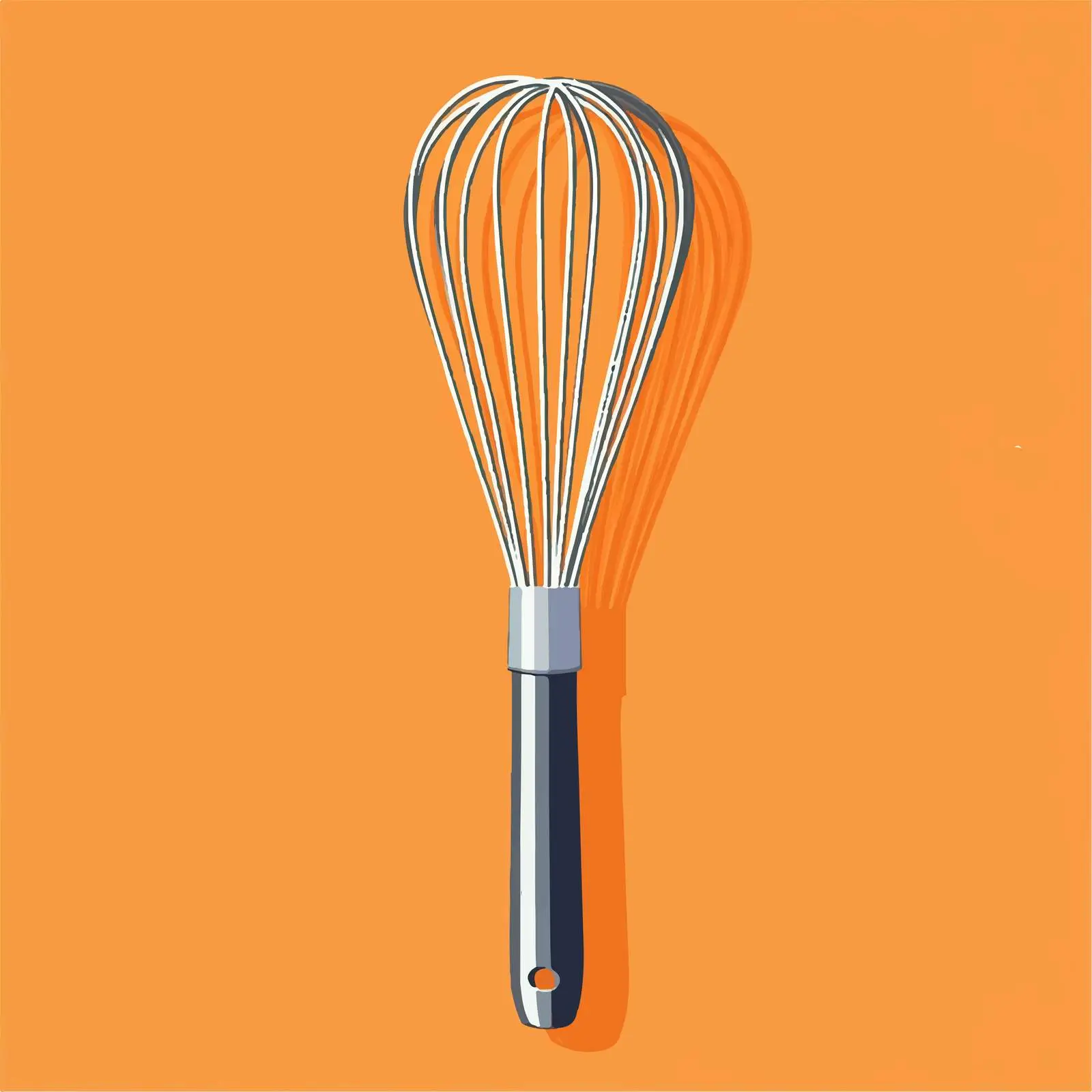 Flat Vector Illustration of Wire Whisk — free download from Dotvec