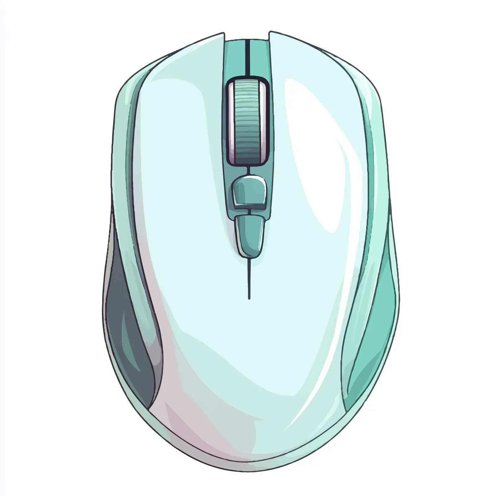 Wireless Computer Mouse with Scroll Wheel and Buttons — free download from Dotvec