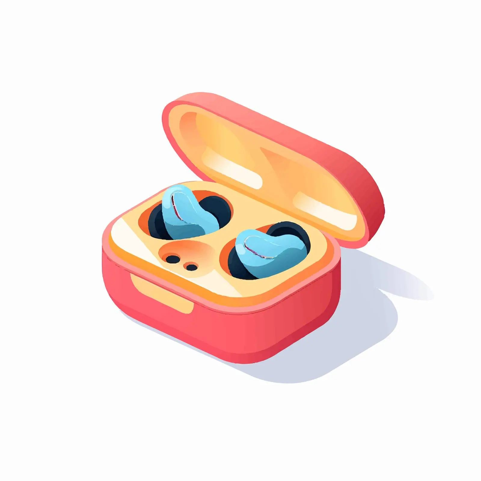 Wireless Earbuds and Charging Case in Box — free download from Dotvec
