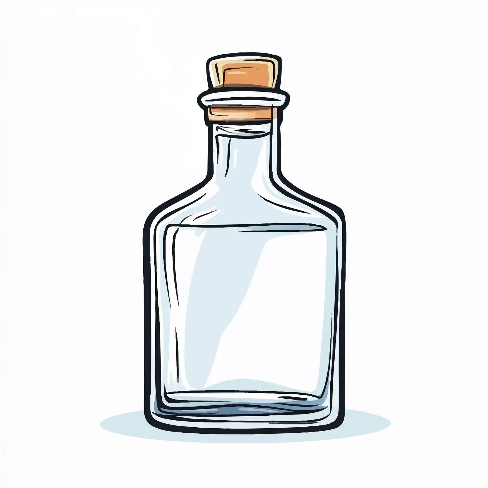Hand-Drawn Cartoon Whisky Glass and Bottle Vector — free download from Dotvec