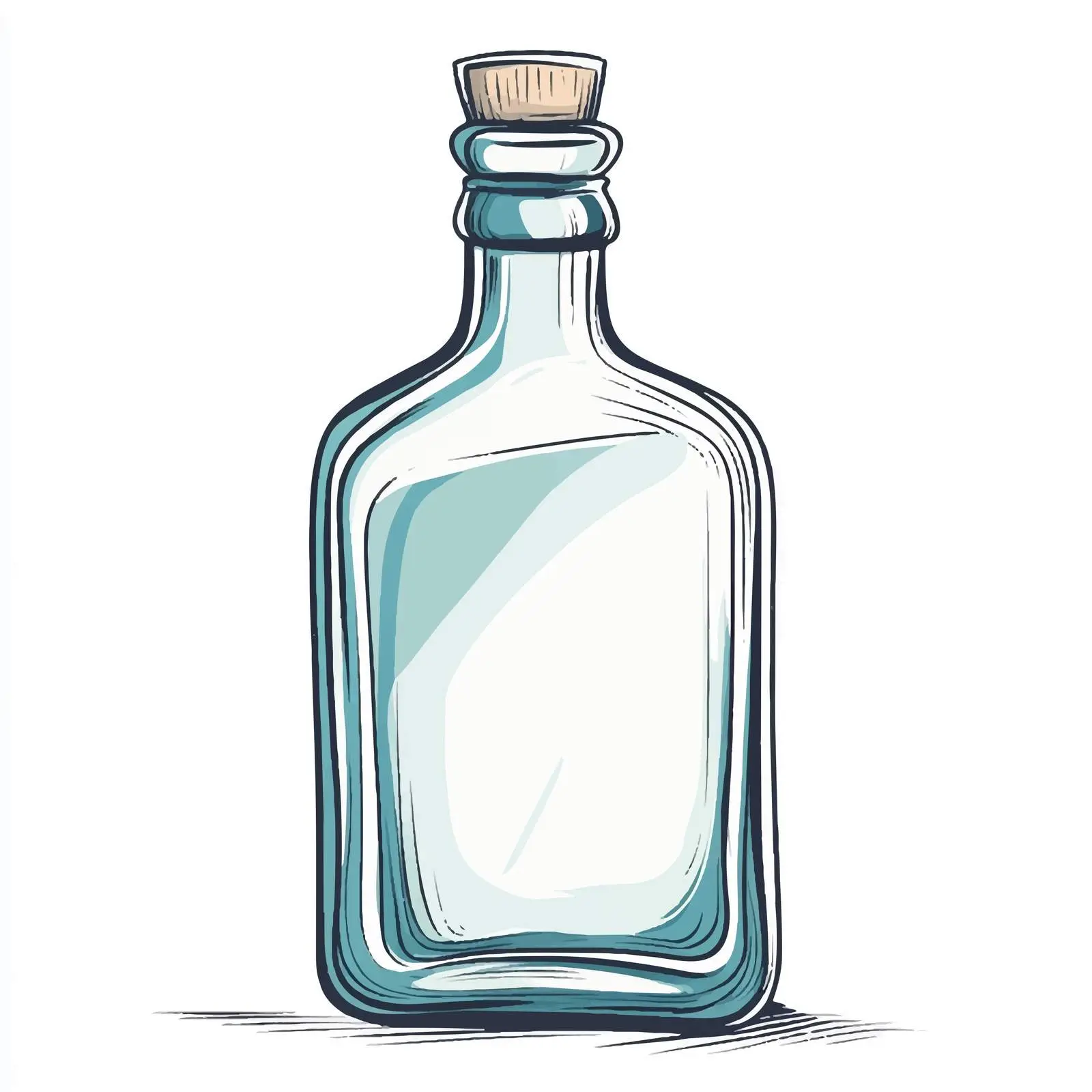 Hand Drawn Cartoon Whisky Glass Bottle Vector – free liquor image from Dotvec