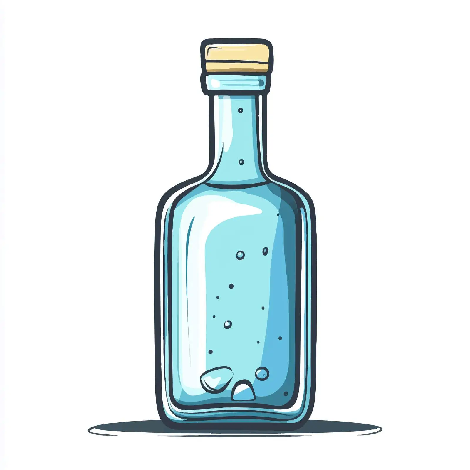 Whisky Glass Bottle Cartoon Vector Illustration – free liquor image from Dotvec