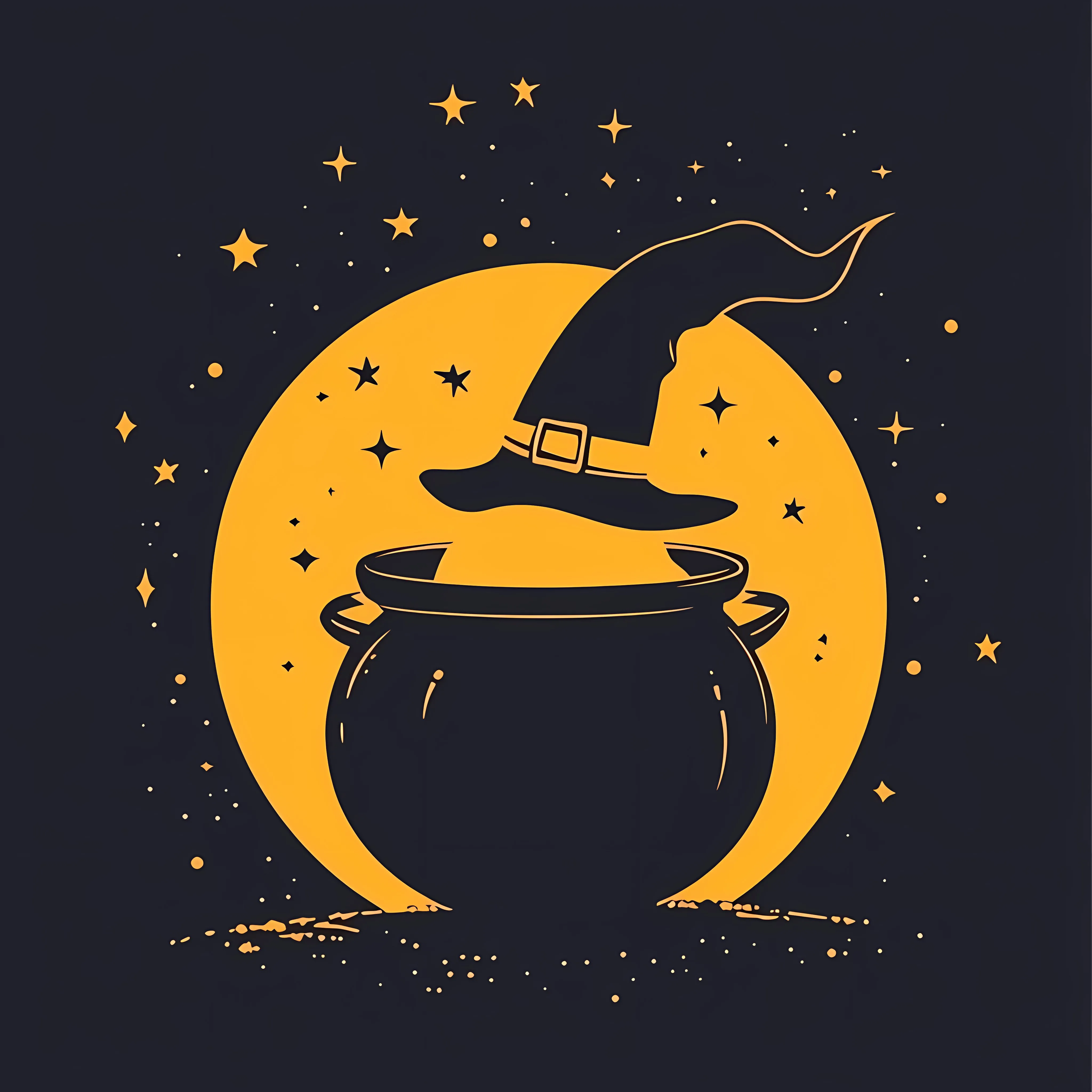Witch Cauldron Halloween Sign Silhouette Icon — free download from Dotvec