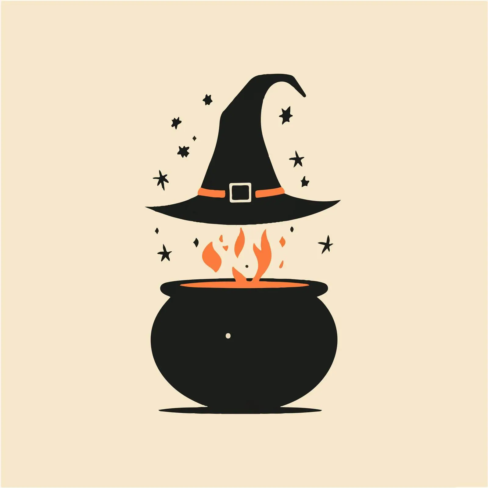Witch Cauldron Halloween Silhouette Icon — free download from Dotvec