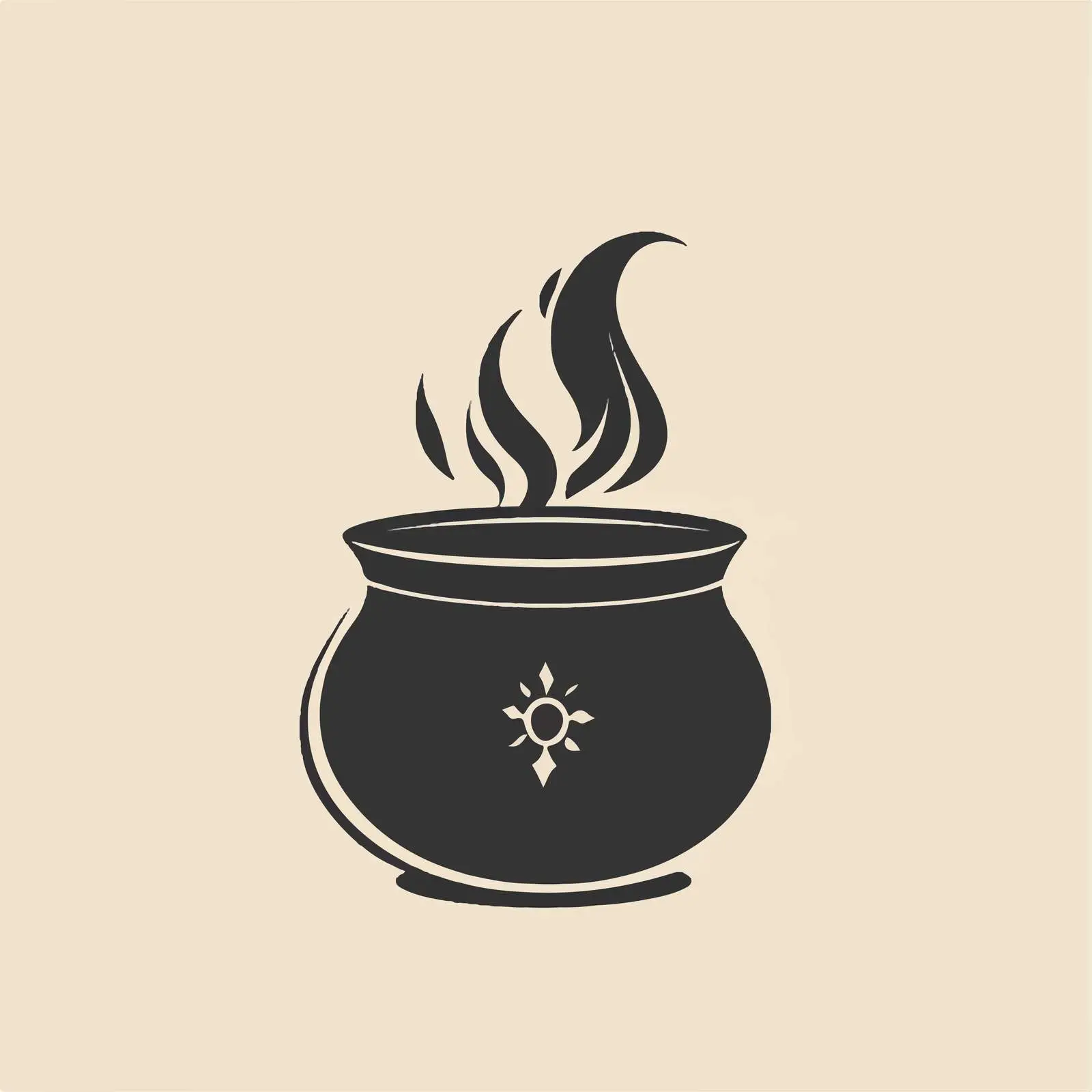 Witch Cauldron Halloween Silhouette Icon — free download from Dotvec