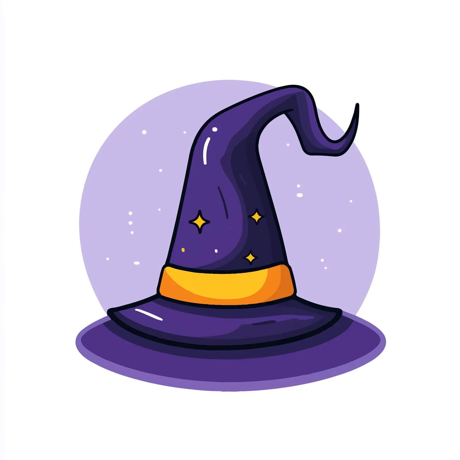 Flat Vector Witch Hat Halloween Icon Illustration — free download from Dotvec
