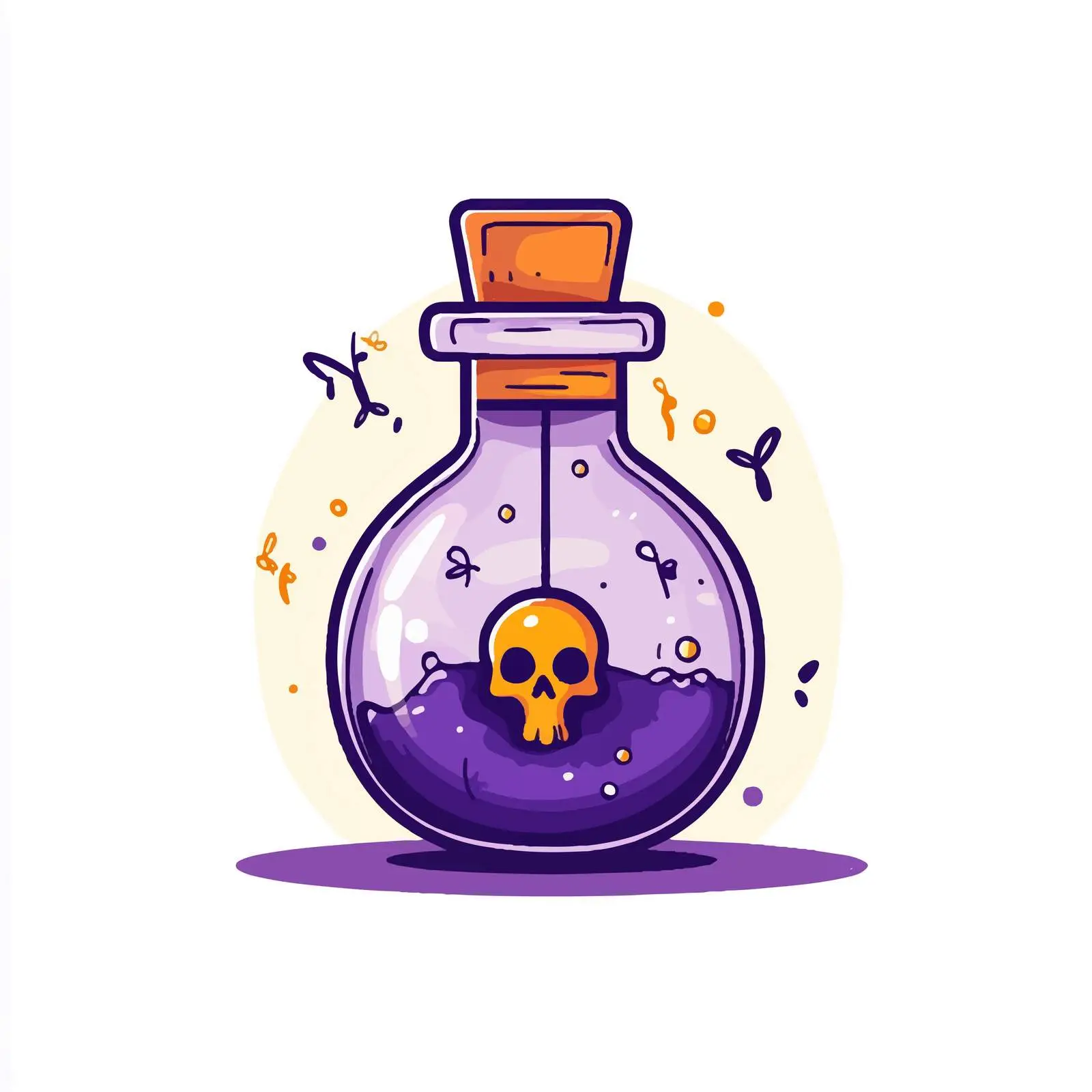 Cartoon Witch Poison Vector Illustration — free download from Dotvec
