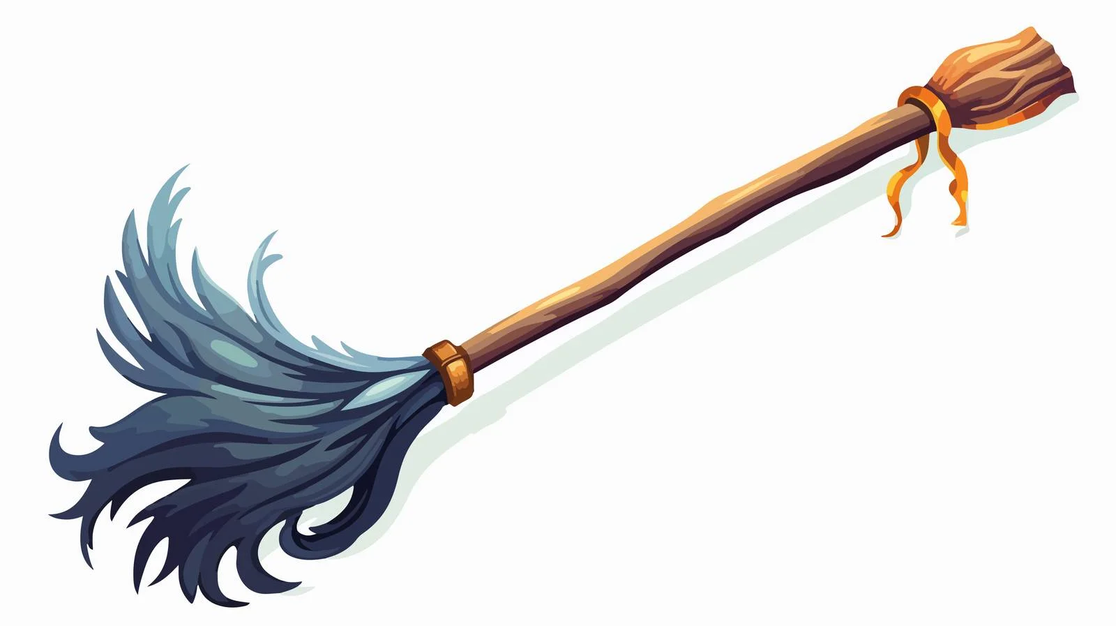 Flying Witch Broom for Halloween Sky — free download from Dotvec