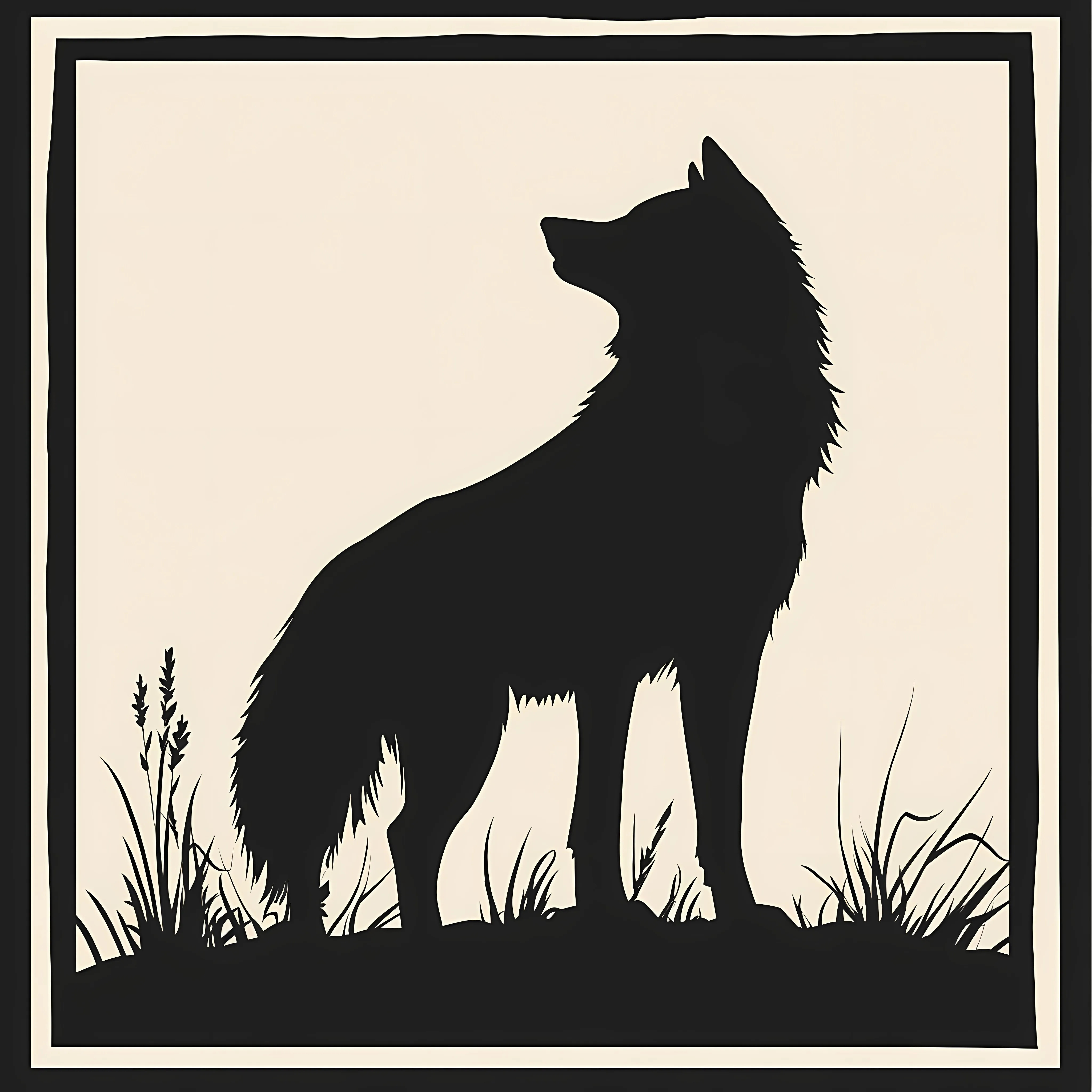 Wolf Vector Silhouette Illustration Art — free download from Dotvec
