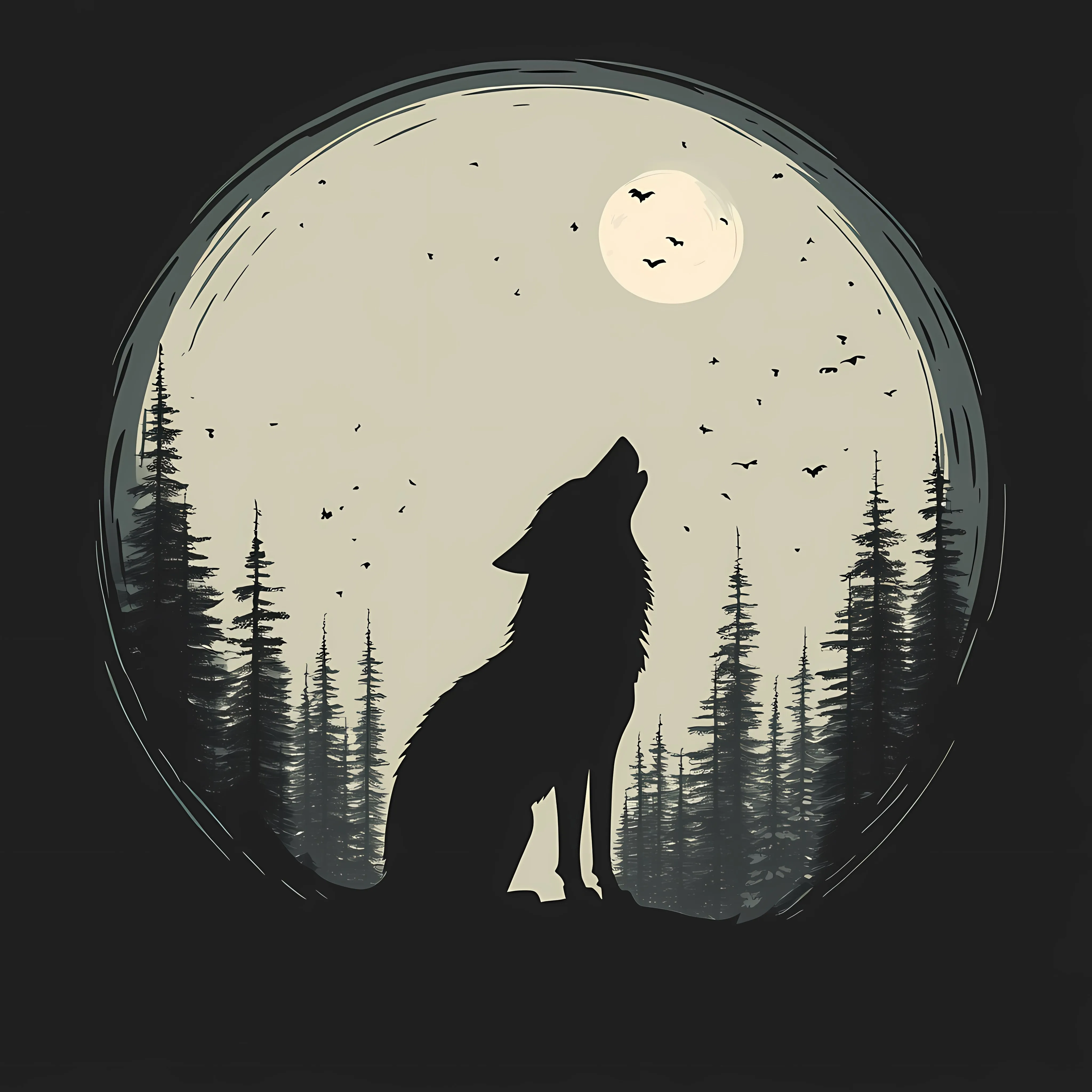 Wolf Vector Silhouette Art Illustration — free download from Dotvec